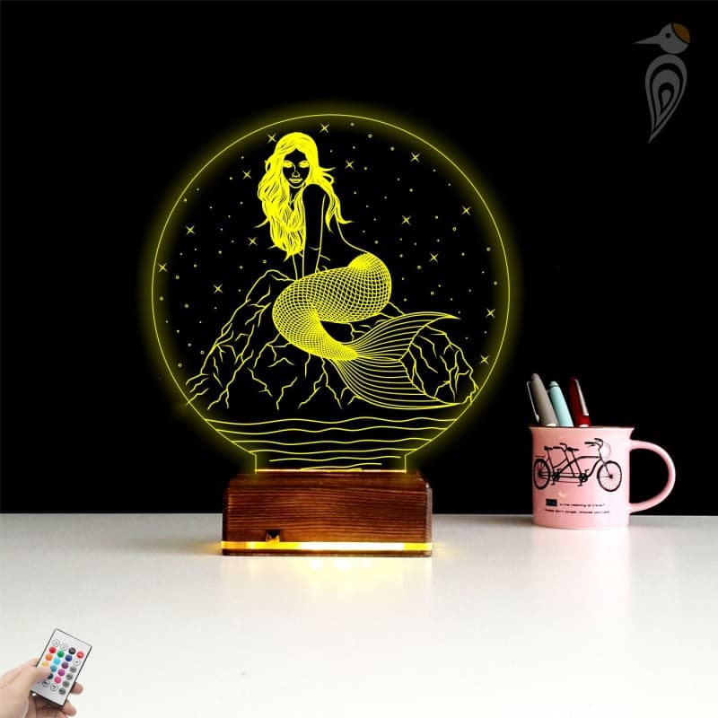 Русалка — 3D LED Ночник | Подарок для девушки 10