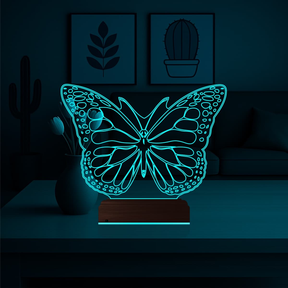 Бабочка 3D Ночник 3