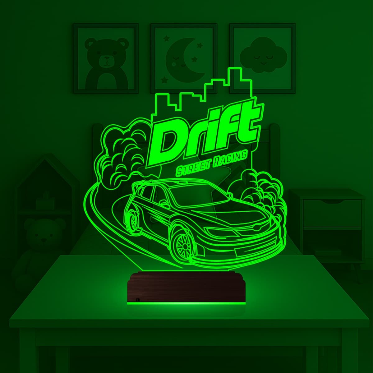 Дрифт — 3D LED Ночник | Подарок парню или ребенку 5