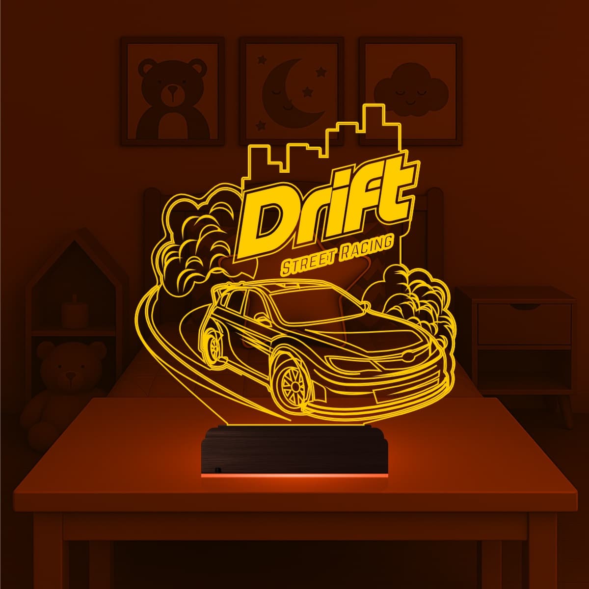 Дрифт — 3D LED Ночник | Подарок парню или ребенку 7