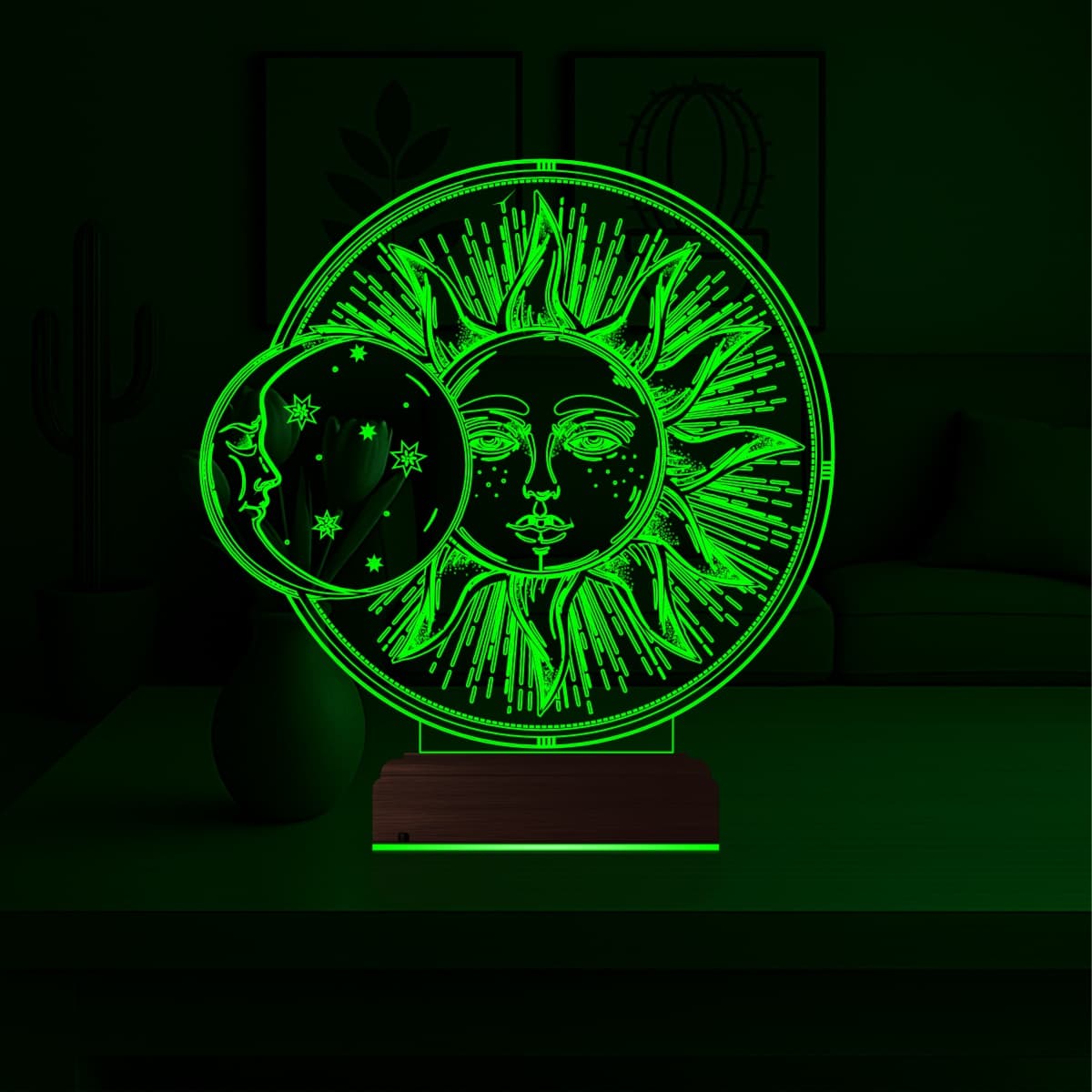 Солнце и Луна — 3D LED Ночник | Оригинальный подарок 5