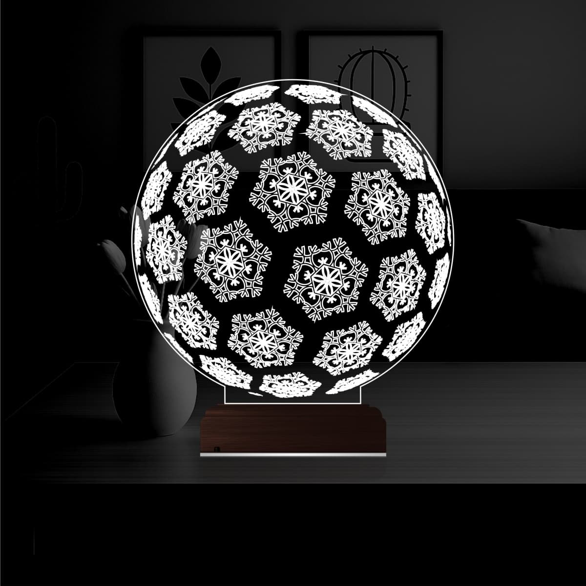 Снежный шар — 3D LED Ночник | Подарок на Новый год 1