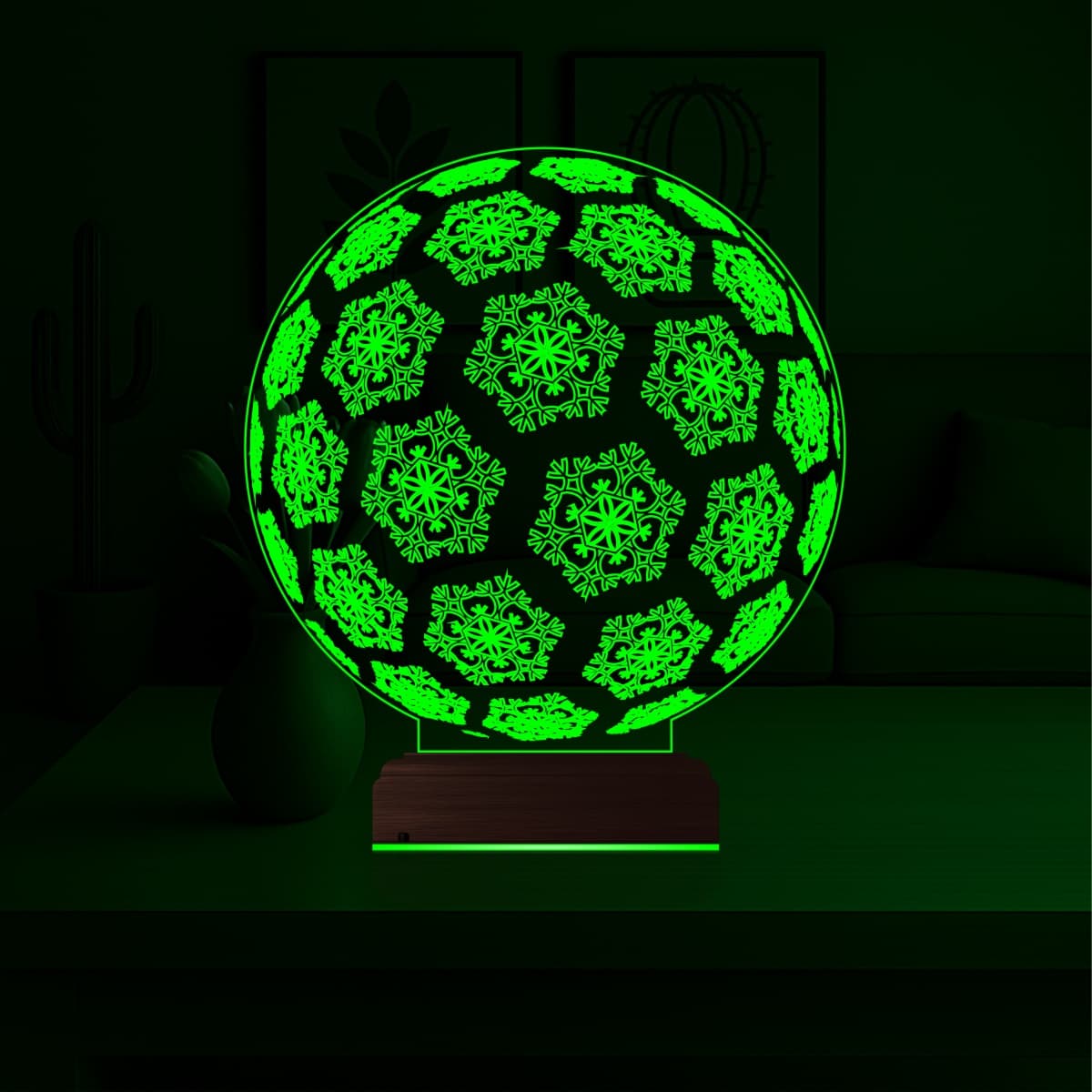 Снежный шар — 3D LED Ночник | Подарок на Новый год 5