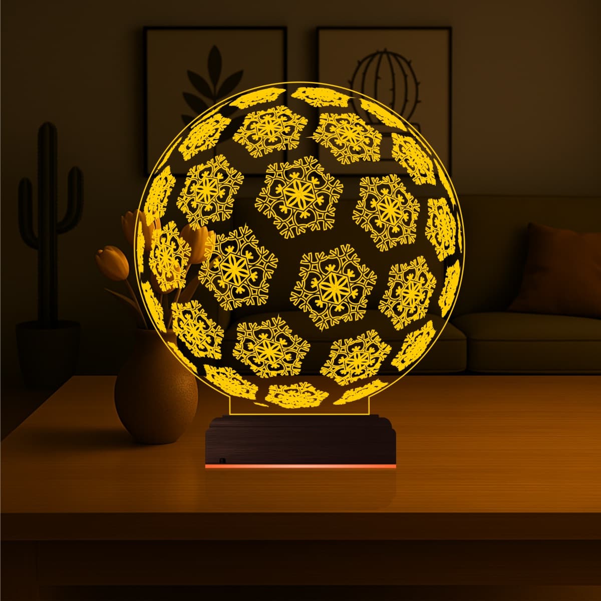 Снежный шар — 3D LED Ночник | Подарок на Новый год 7