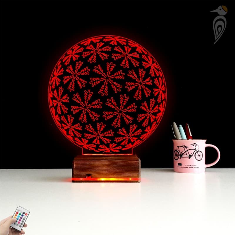 Снежинки в шаре — 3D LED Ночник | Подарок на Новый Год 10