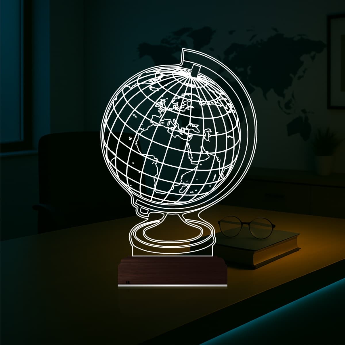 Глобус Земли — 3D LED Ночник | Подарок путешественнику 1