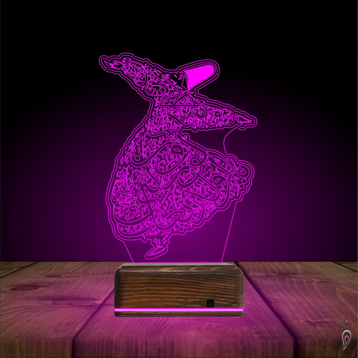 Дервиш с каллиграфией 3D Ночник 6