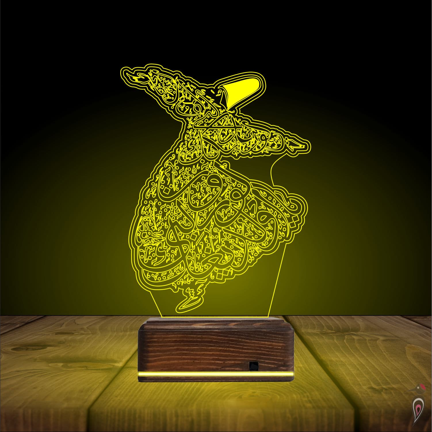 Дервиш с каллиграфией 3D Ночник 7