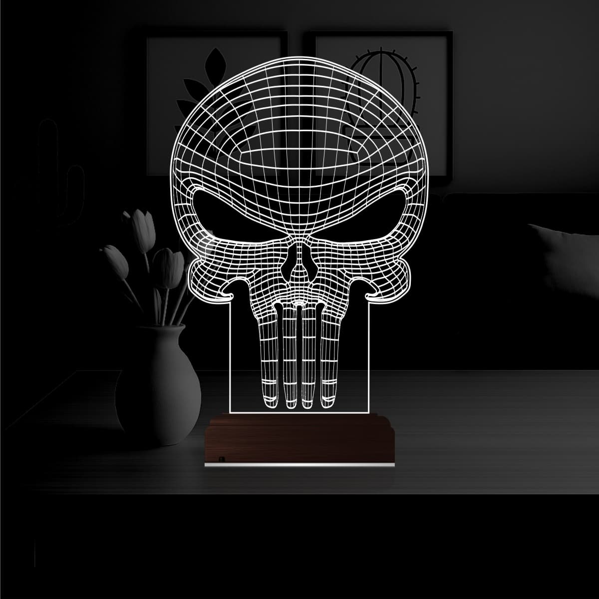 Череп Карателя — 3D LED Ночник | Подарок мужчине 1