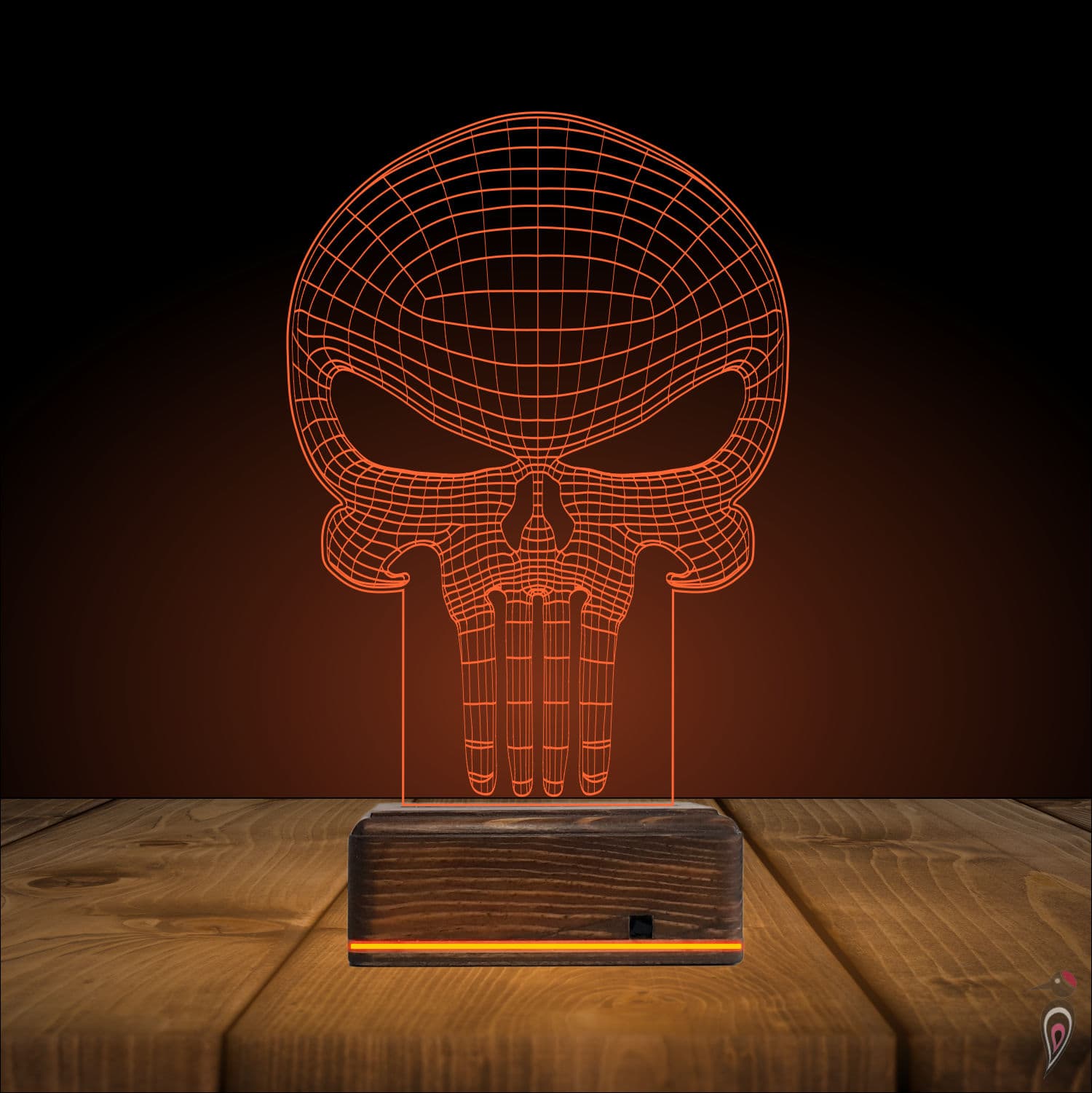Череп Карателя — 3D LED Ночник | Подарок мужчине 9