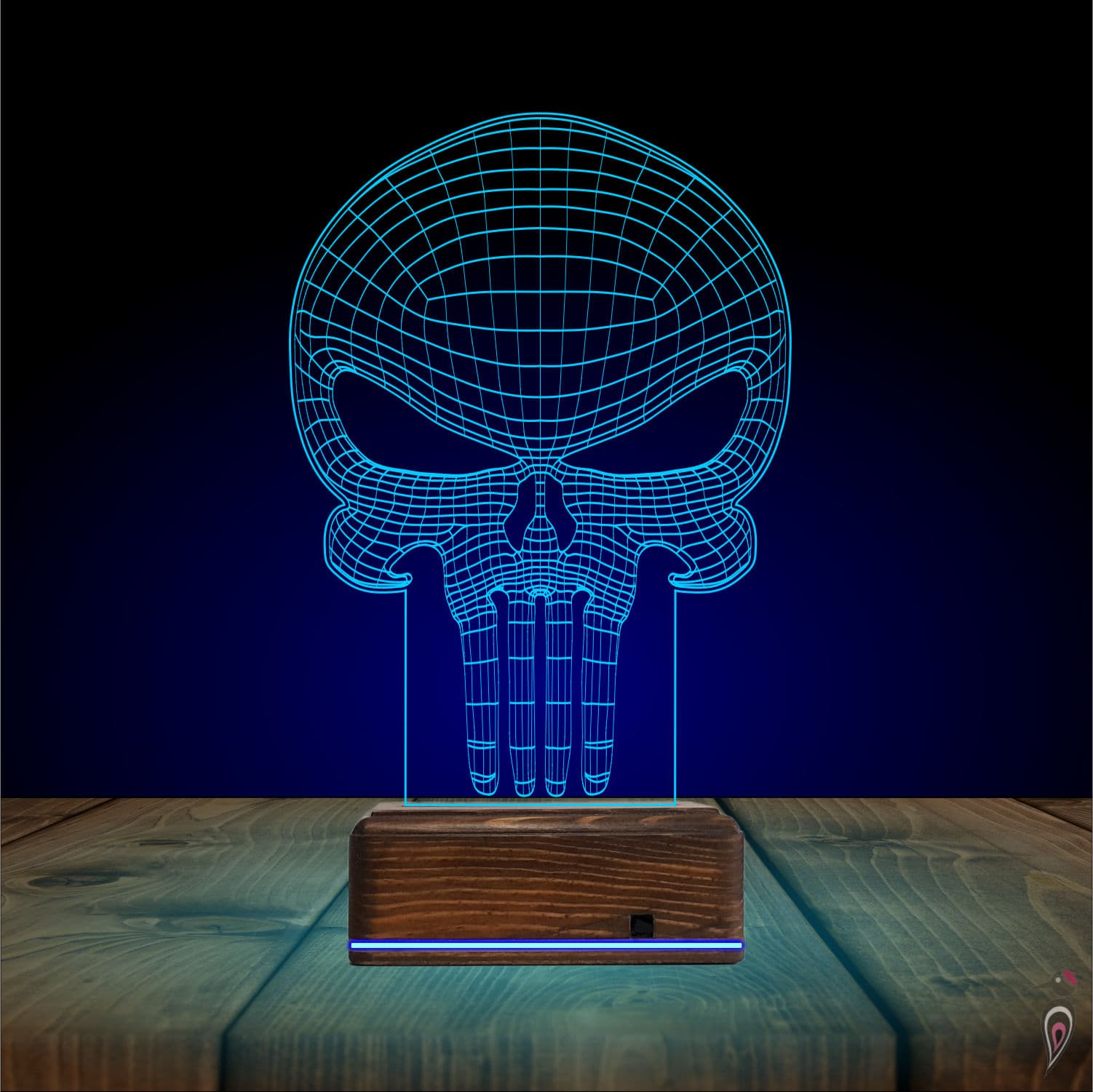 Череп Карателя — 3D LED Ночник | Подарок мужчине 10