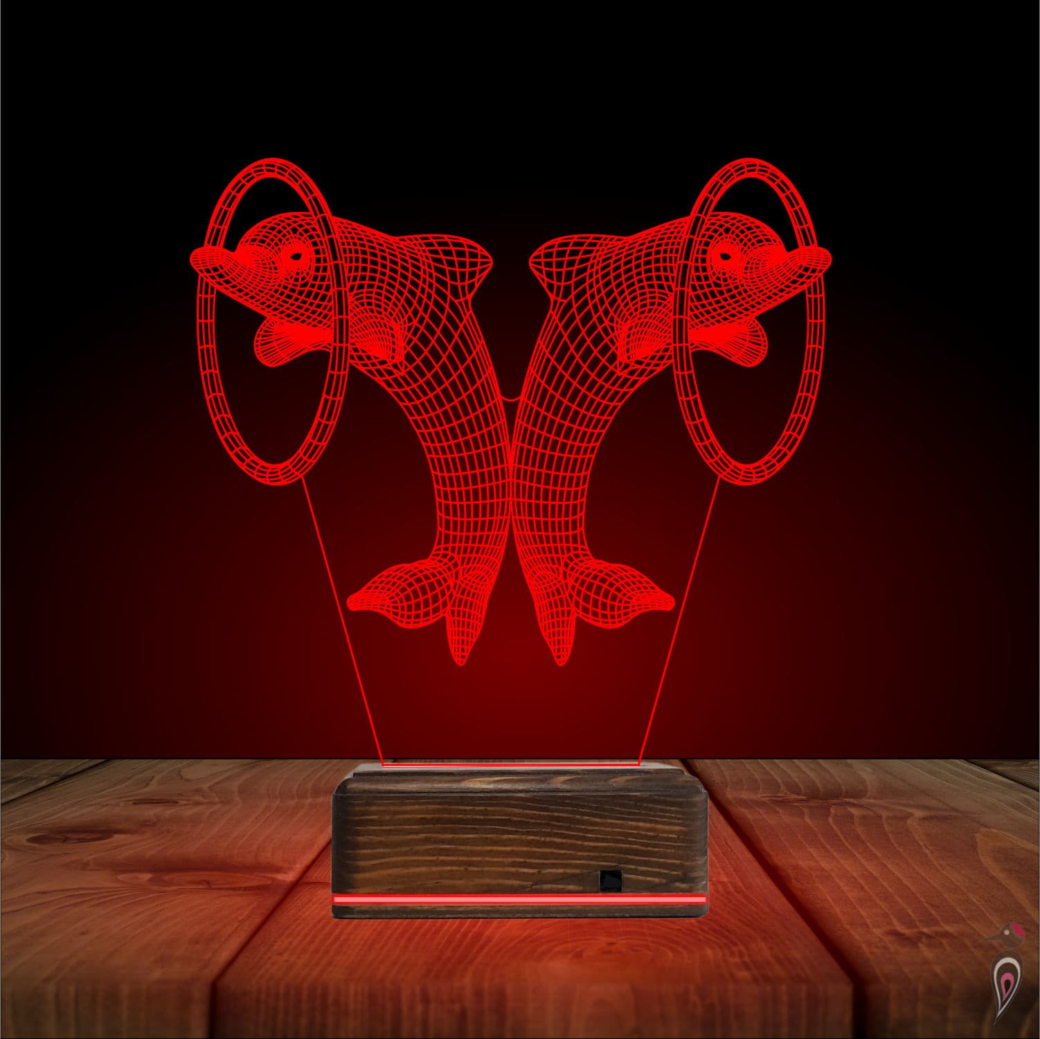 Дельфины — 3D LED Ночник | Оригинальный подарок детям 5