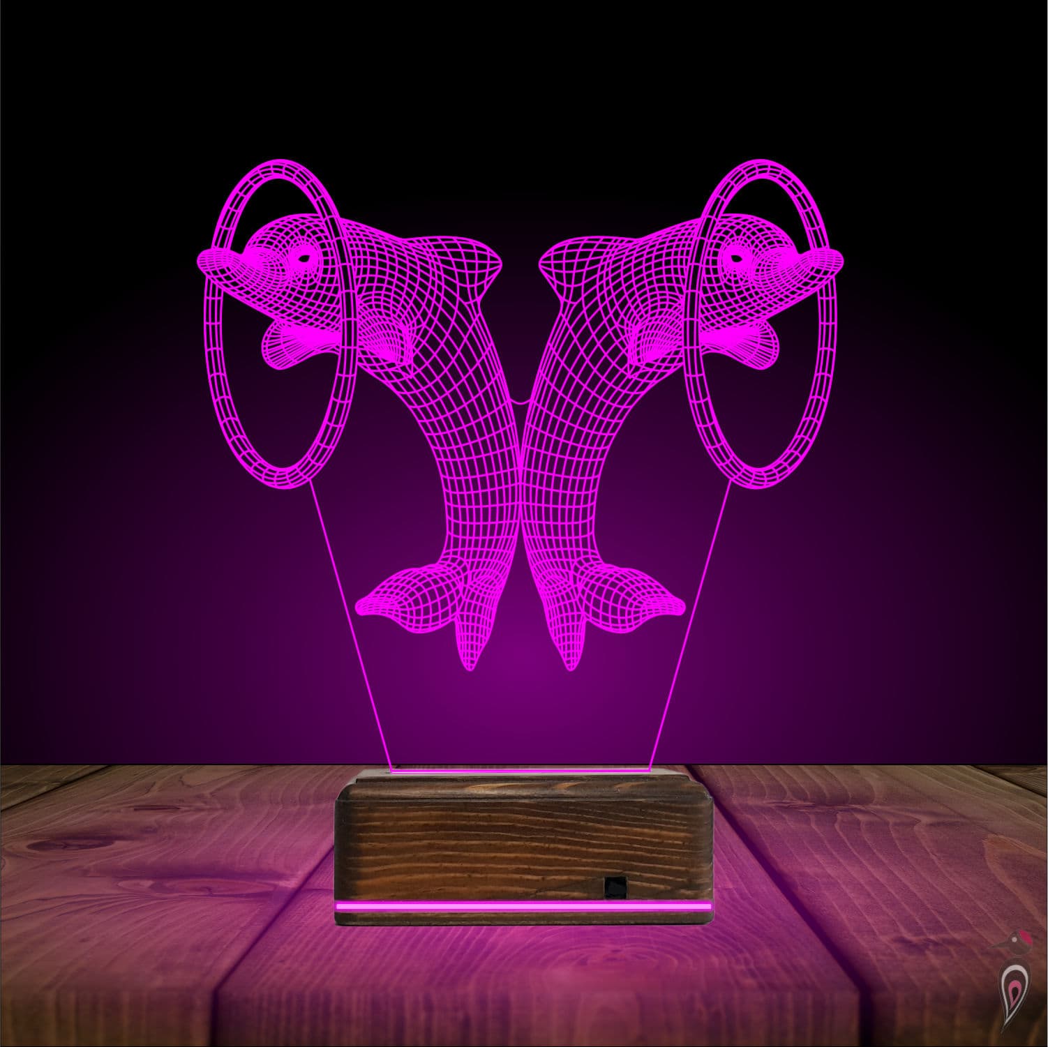 Дельфины — 3D LED Ночник | Оригинальный подарок детям 6