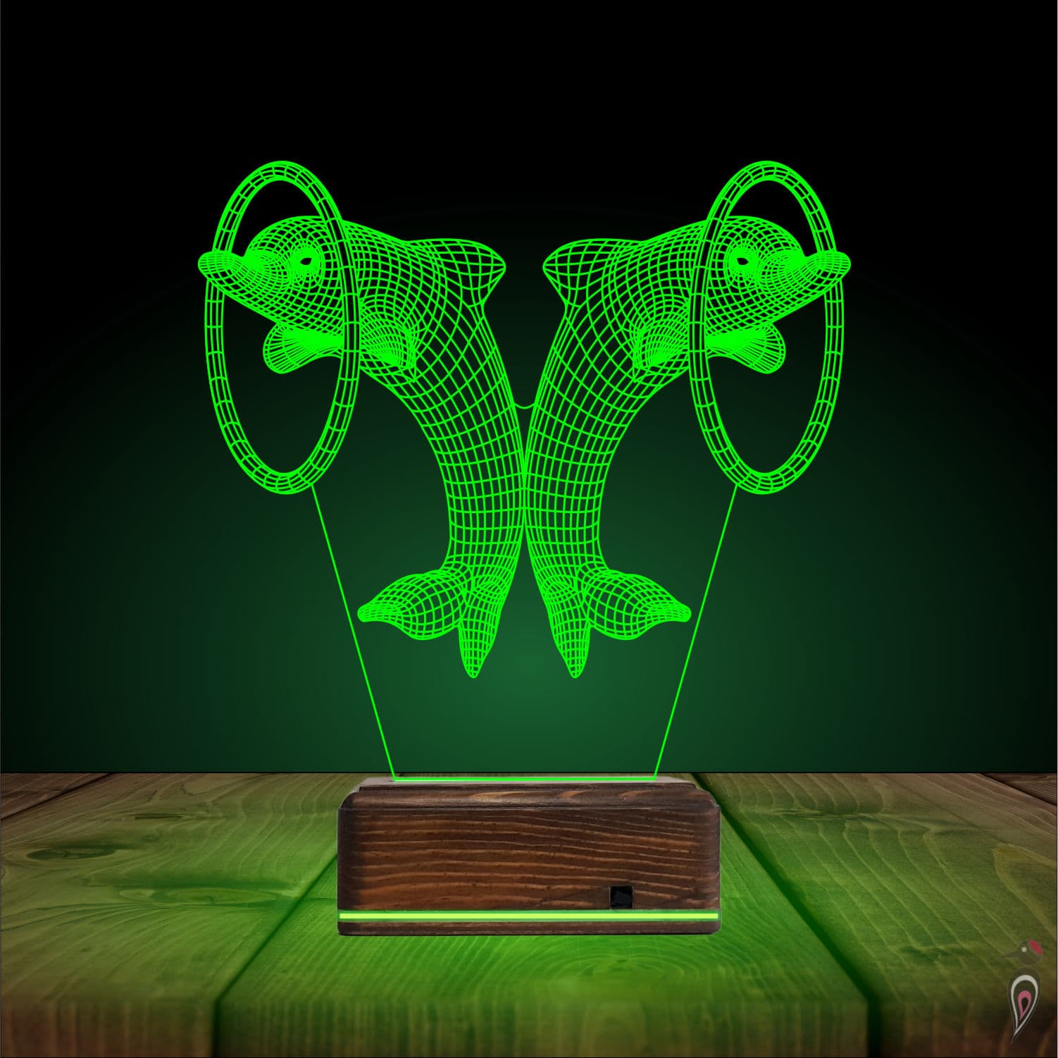 Дельфины — 3D LED Ночник | Оригинальный подарок детям 8