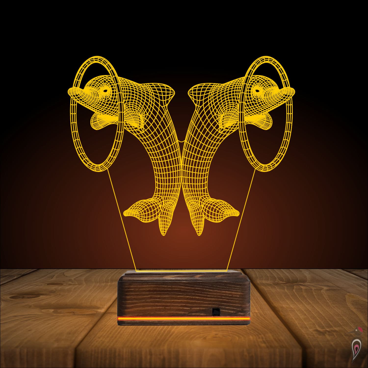 Дельфины — 3D LED Ночник | Оригинальный подарок детям 9