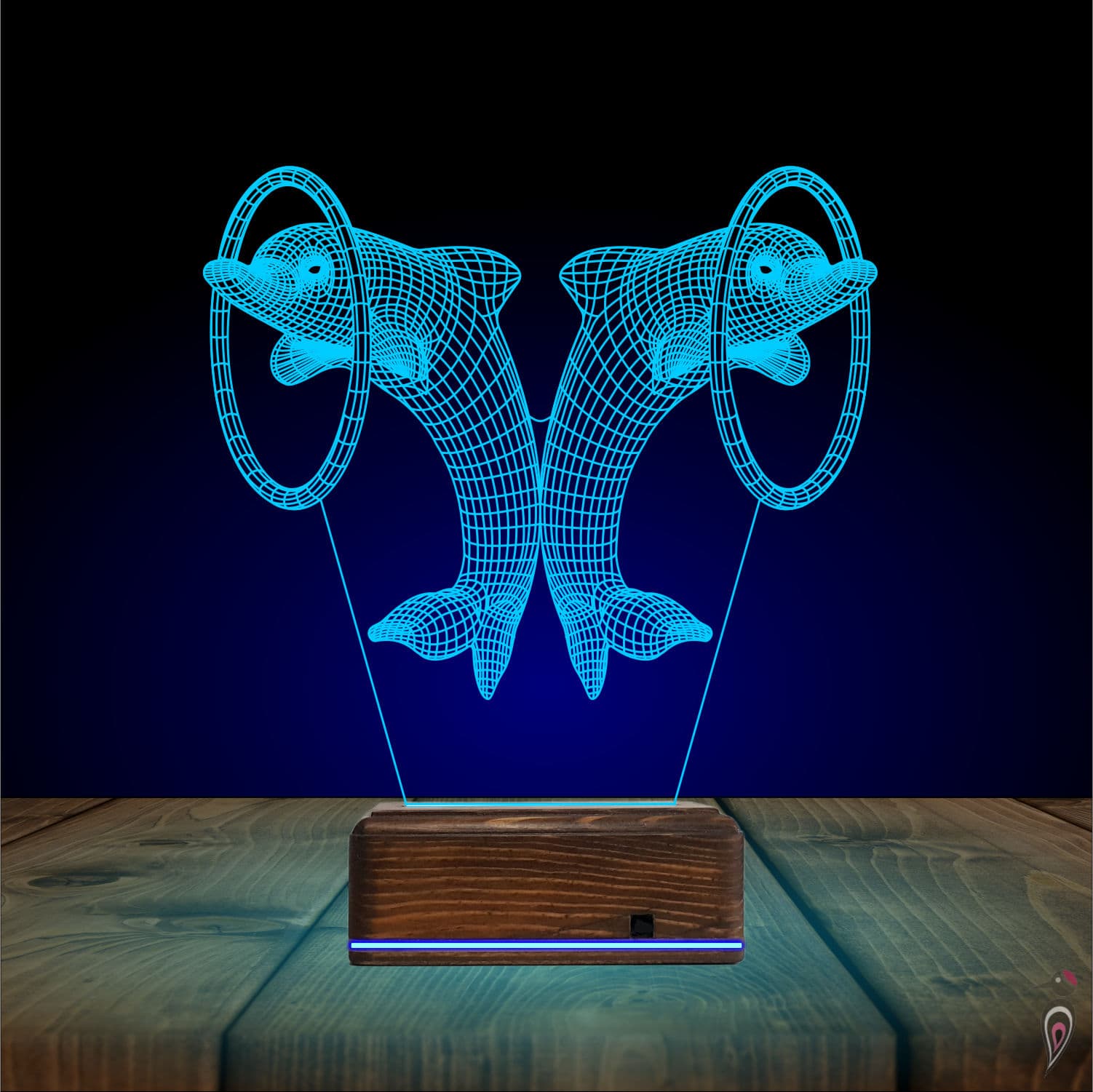 Дельфины — 3D LED Ночник | Оригинальный подарок детям 10