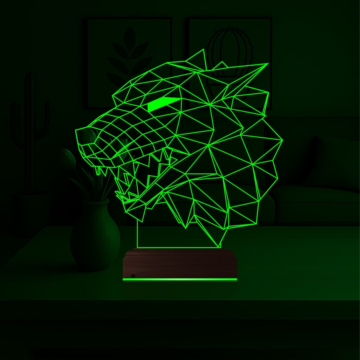 Волк Геометрия — 3D LED Ночник | Подарок мужчине 5