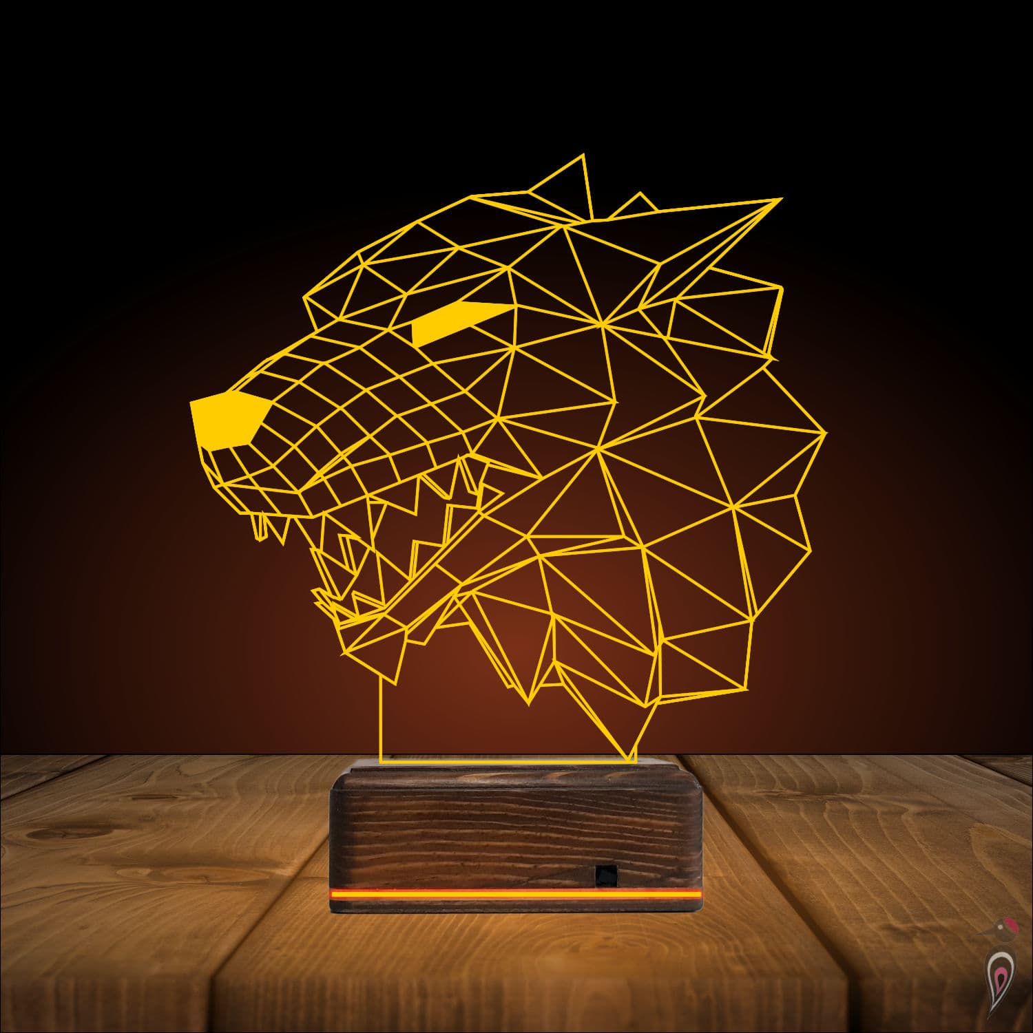 Волк Геометрия — 3D LED Ночник | Подарок мужчине 9