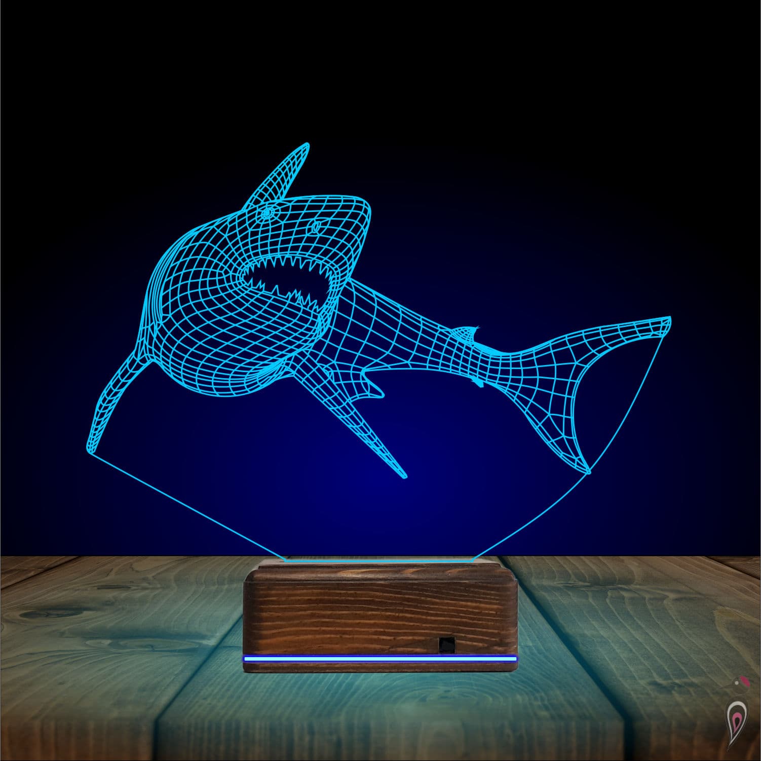 Акула — 3D LED Ночник | Подарок мальчику 10