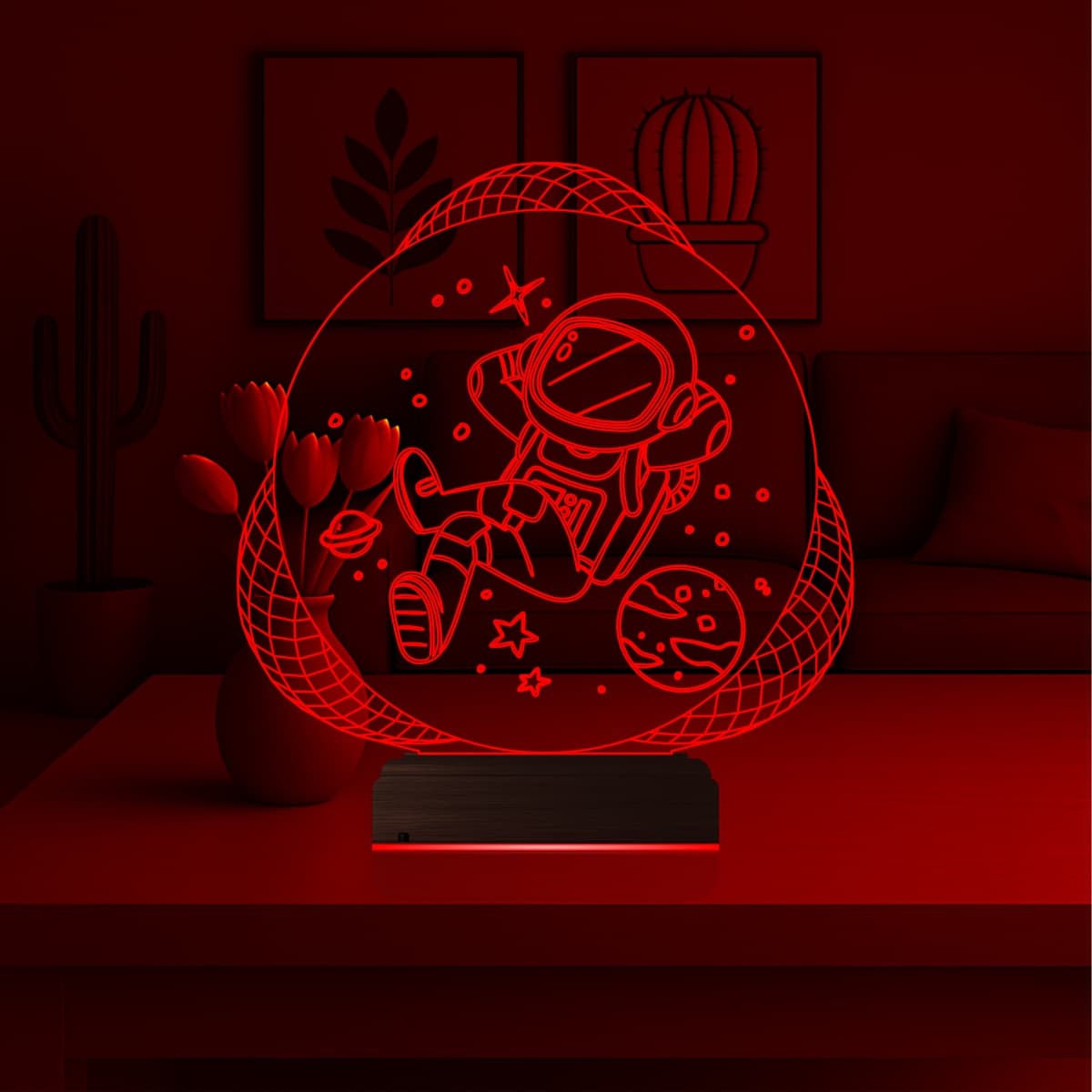 Космонавт — 3D LED Ночник | Подарок детям и мечтателям 6