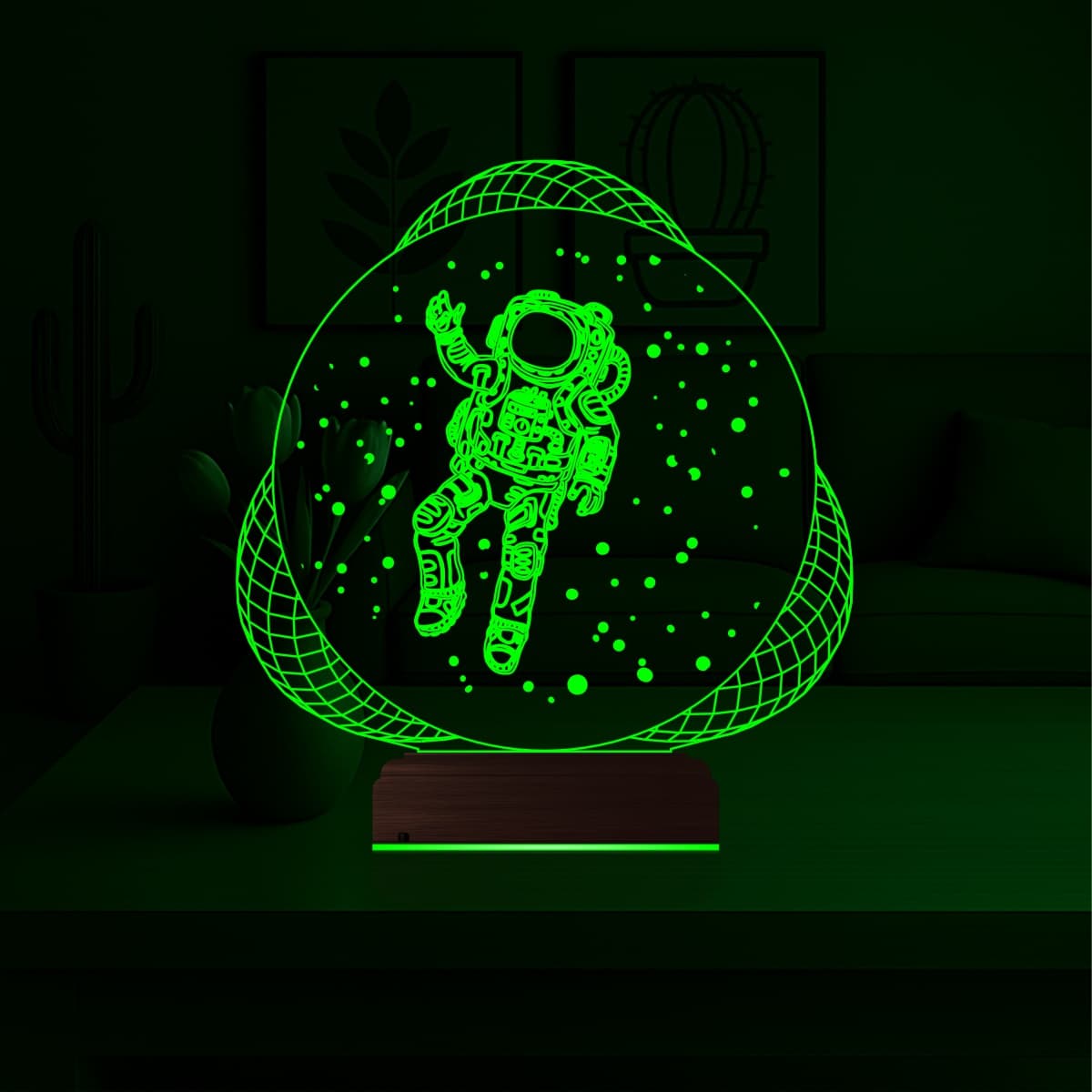 Космонавт — 3D LED Ночник | Подарок детям и фанатам космоса 5