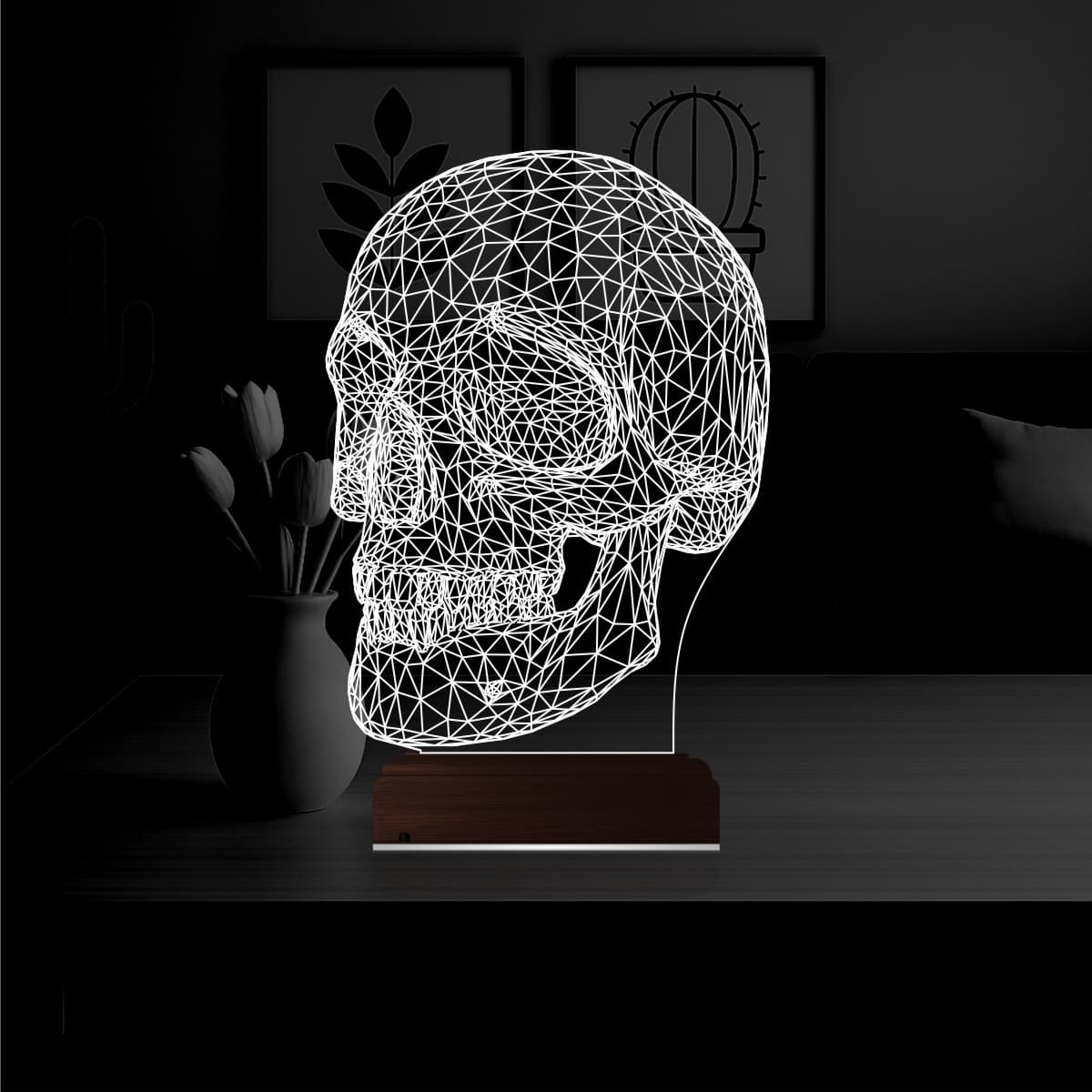 Череп — 3D LED Ночник | Подарок другу 1