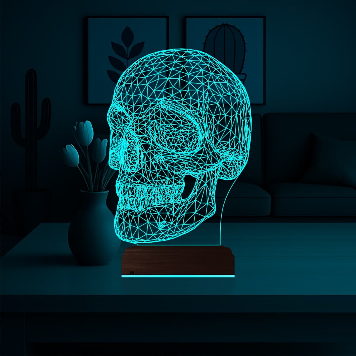 Череп — 3D LED Ночник | Подарок другу 3