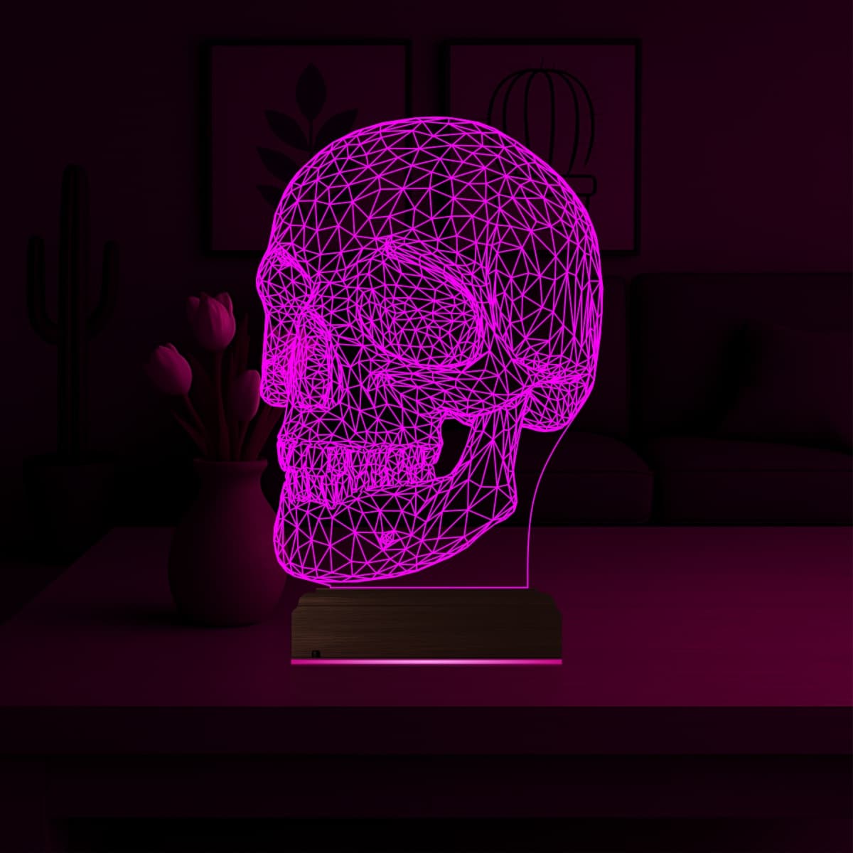 Череп — 3D LED Ночник | Подарок другу 4