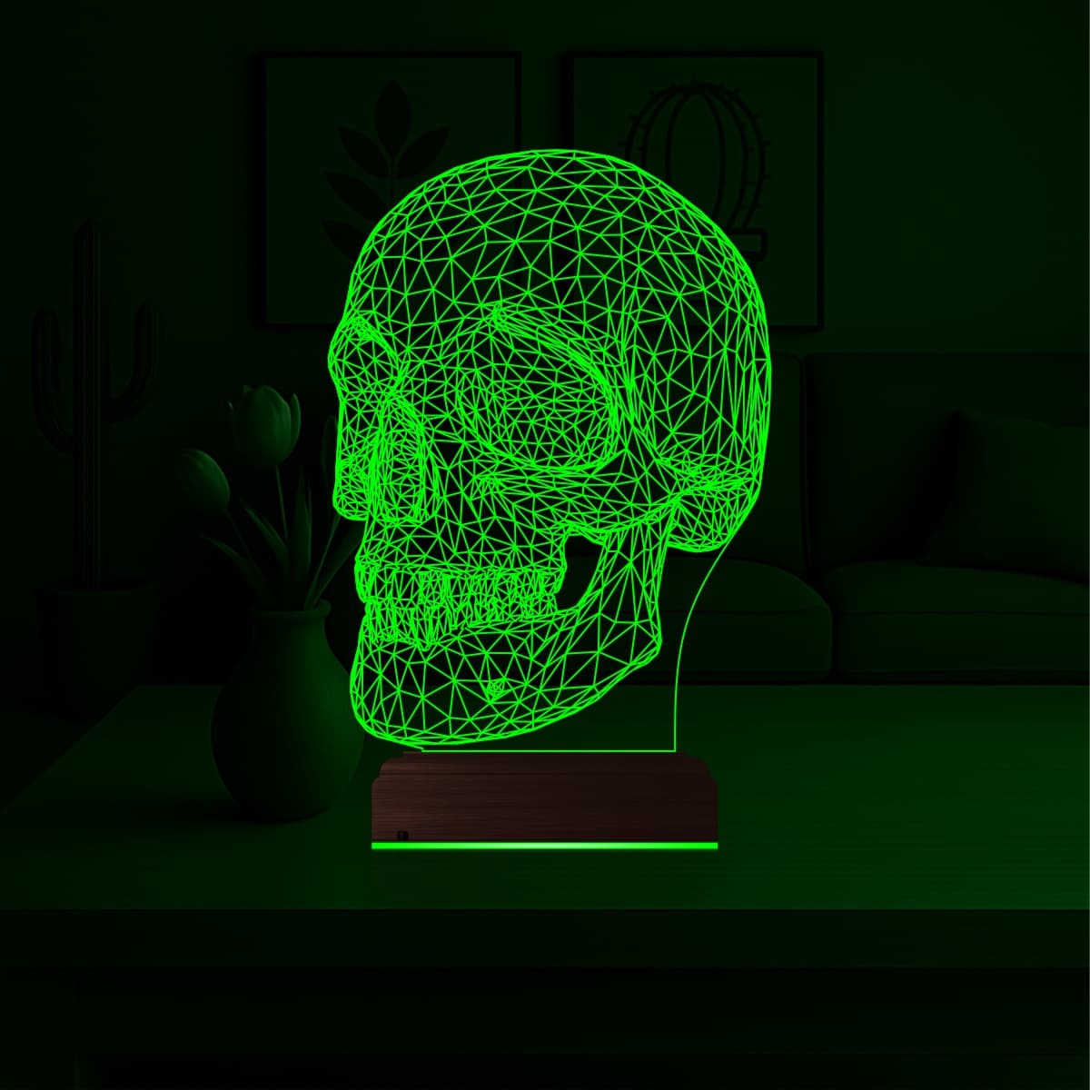 Череп — 3D LED Ночник | Подарок другу 5