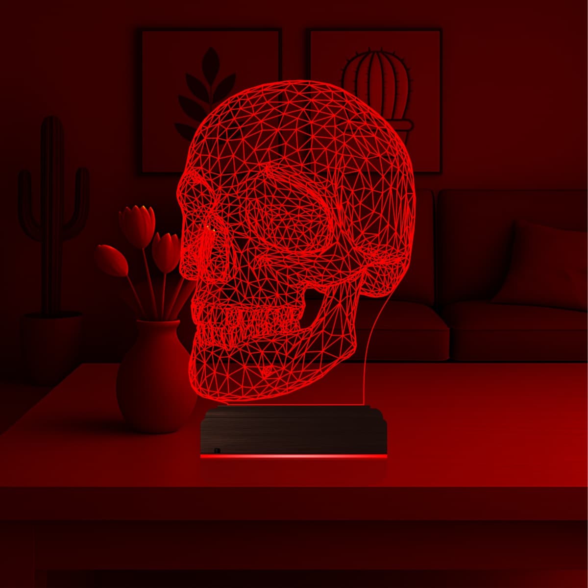 Череп — 3D LED Ночник | Подарок другу 6