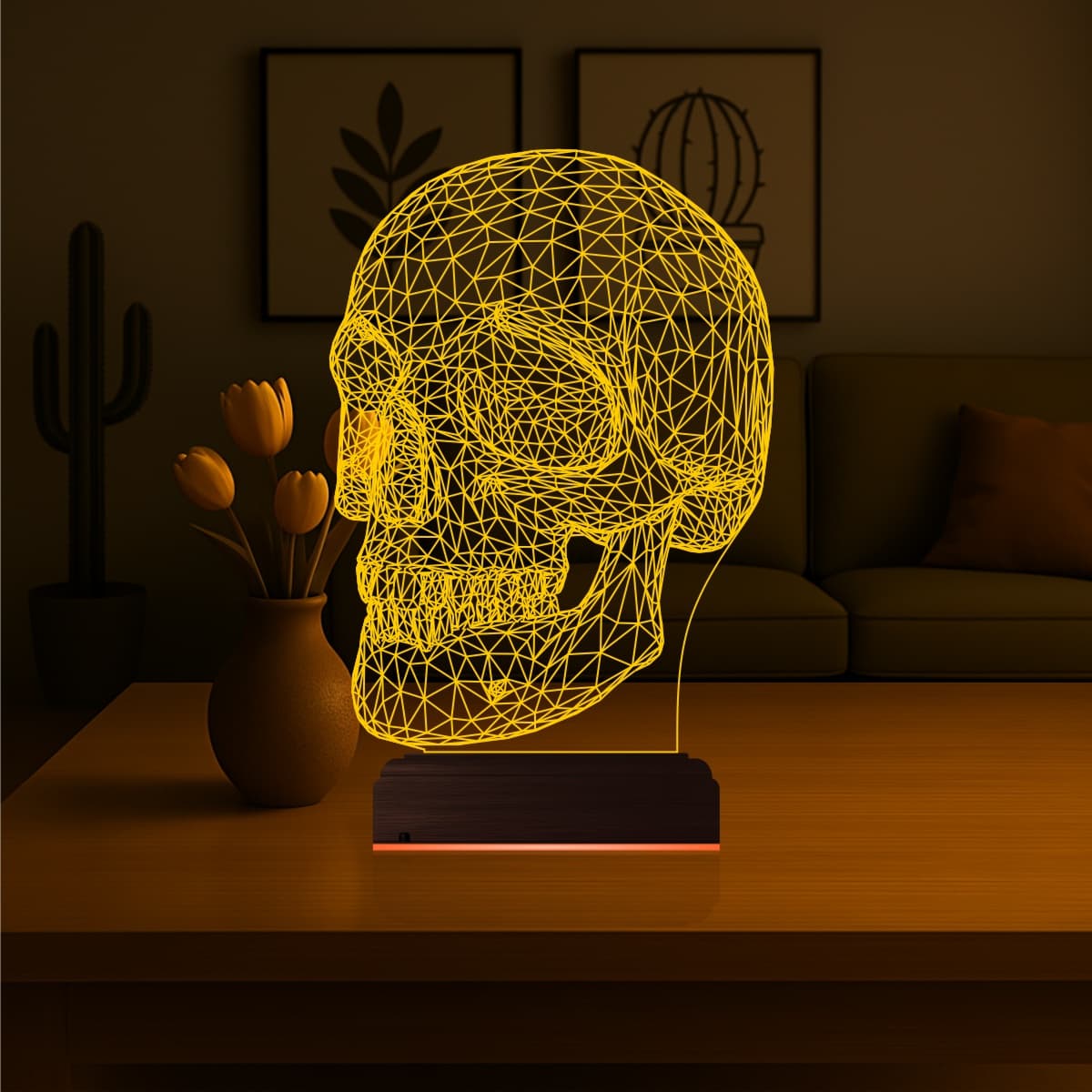 Череп — 3D LED Ночник | Подарок другу 7