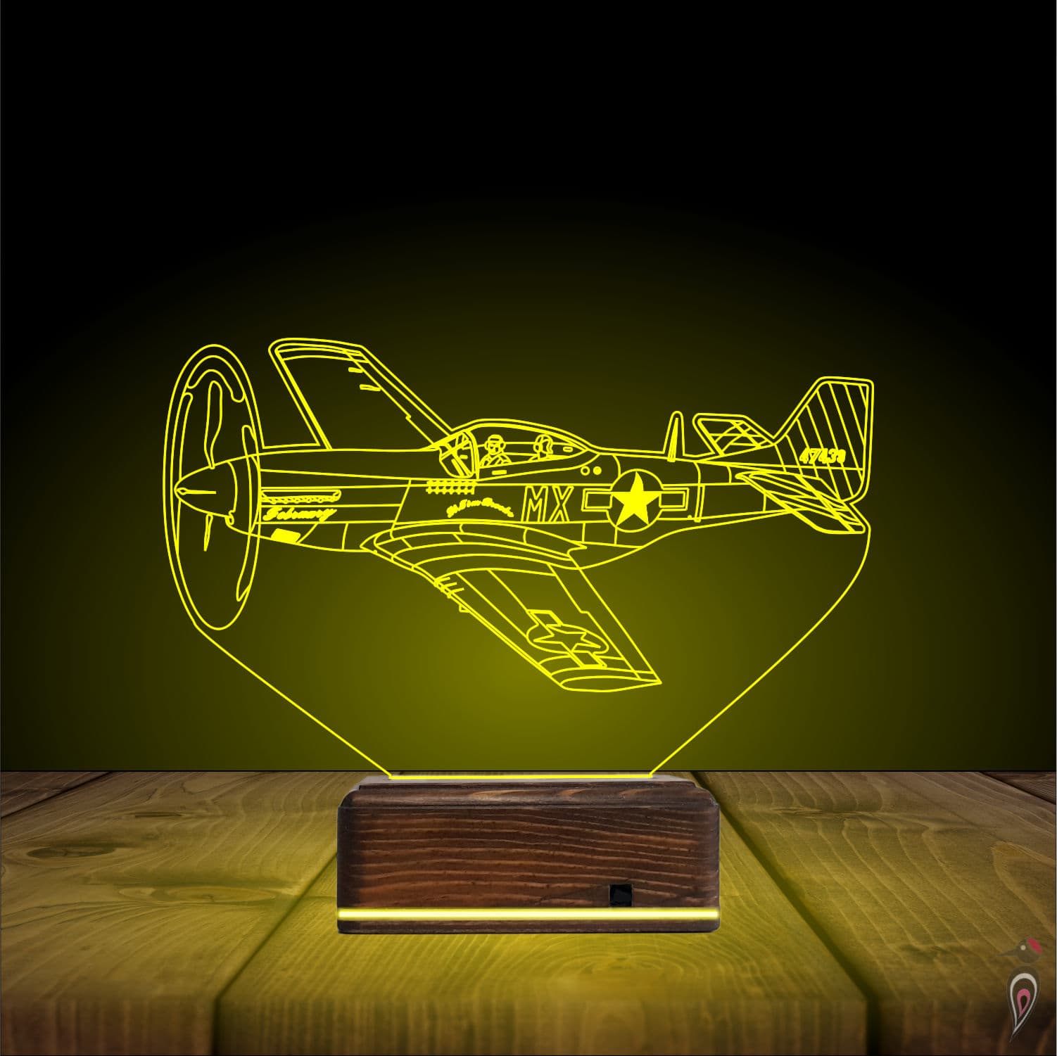 Самолет Истребитель — 3D LED Ночник | Подарок мужчине 7