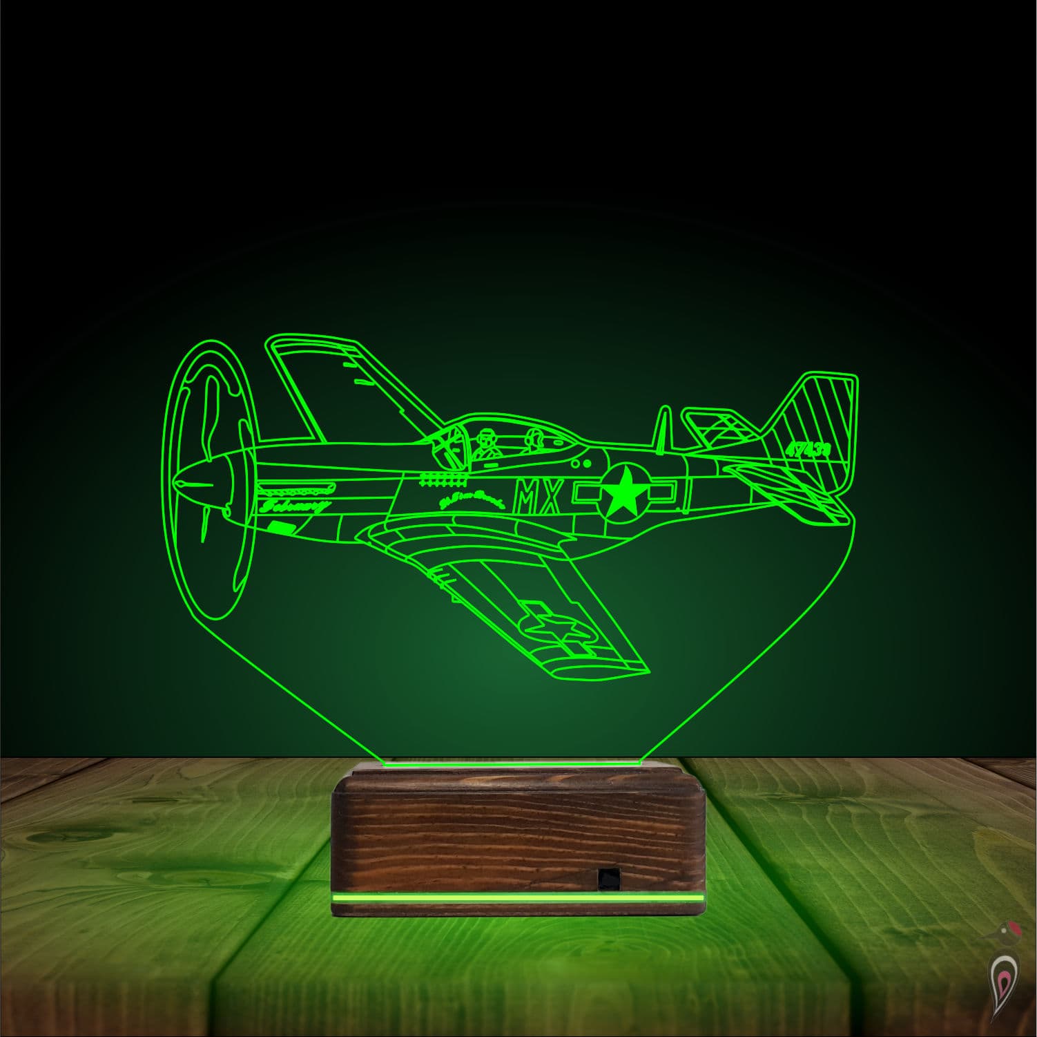 Самолет Истребитель — 3D LED Ночник | Подарок мужчине 8