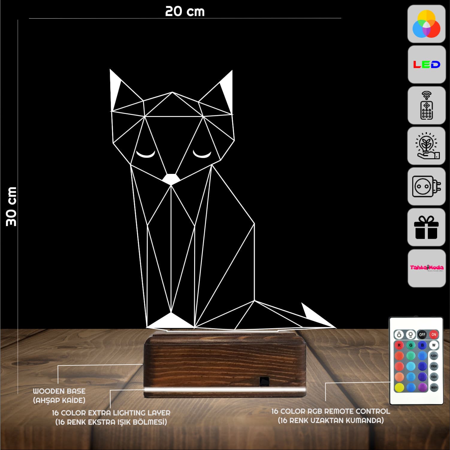 Лиса — 3D LED Ночник | Оригинальный подарок ребенку 2