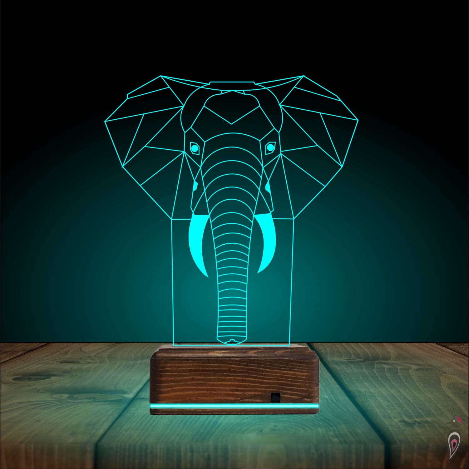 Слон — 3D LED Ночник | Подарок любителям животных 4