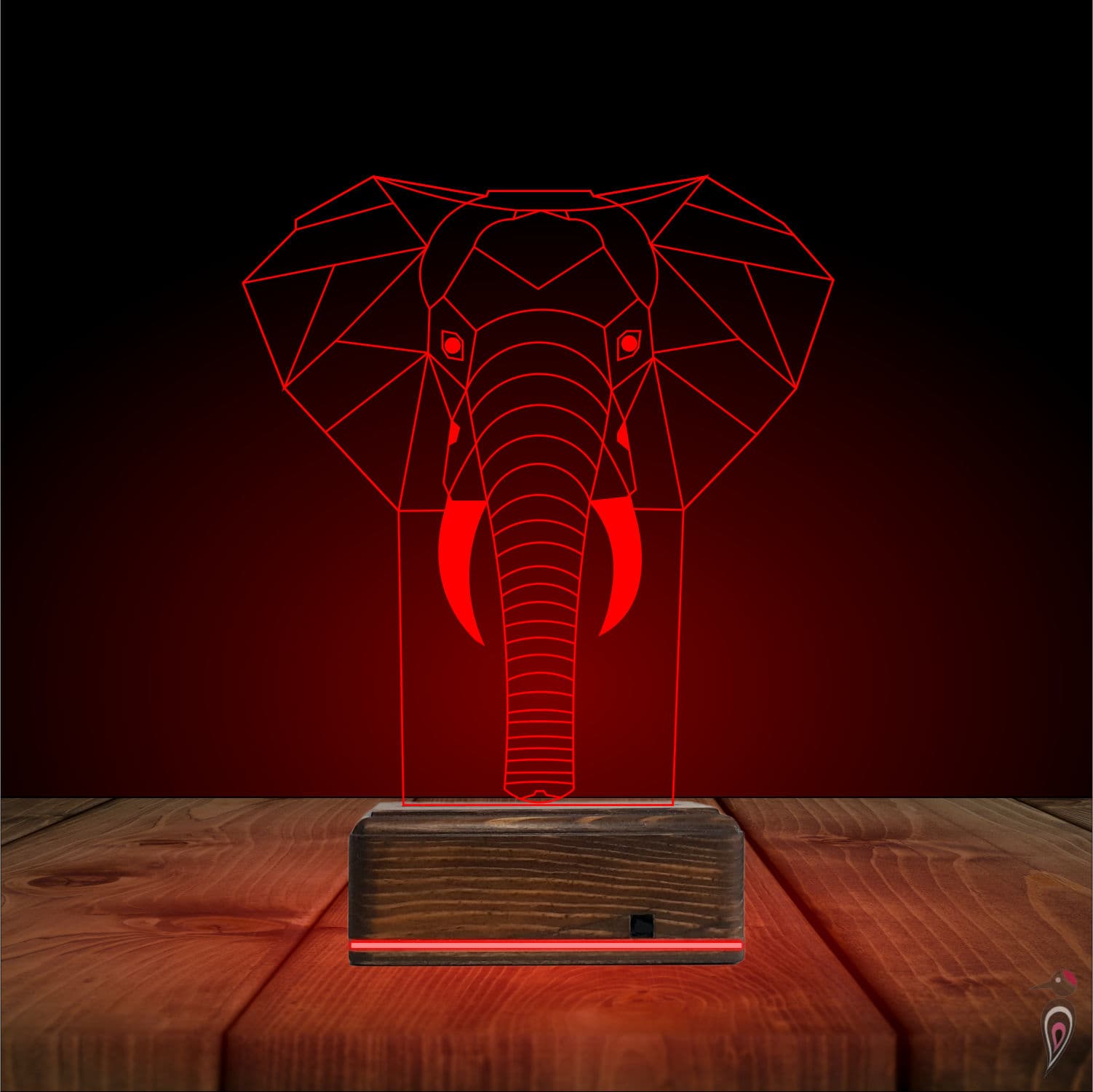 Слон — 3D LED Ночник | Подарок любителям животных 5