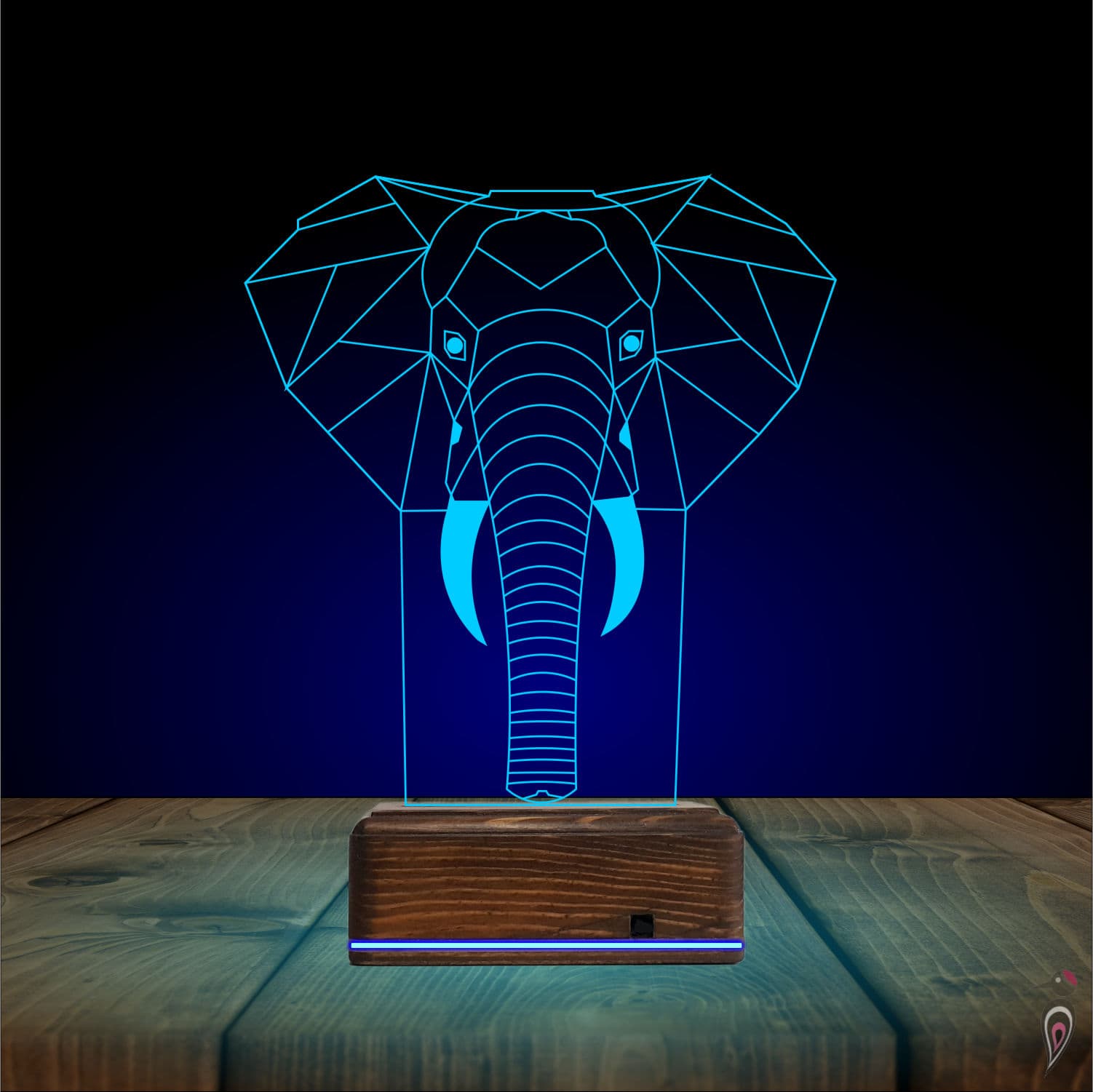 Слон — 3D LED Ночник | Подарок любителям животных 10