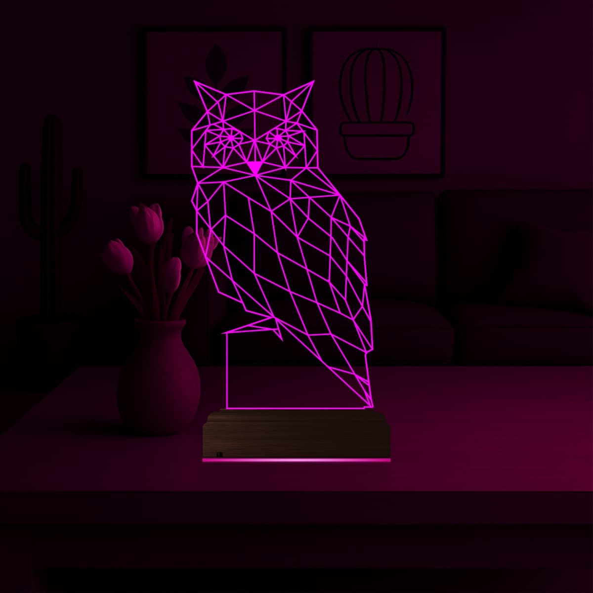 Сова — 3D LED Ночник | Стильный подарок 4