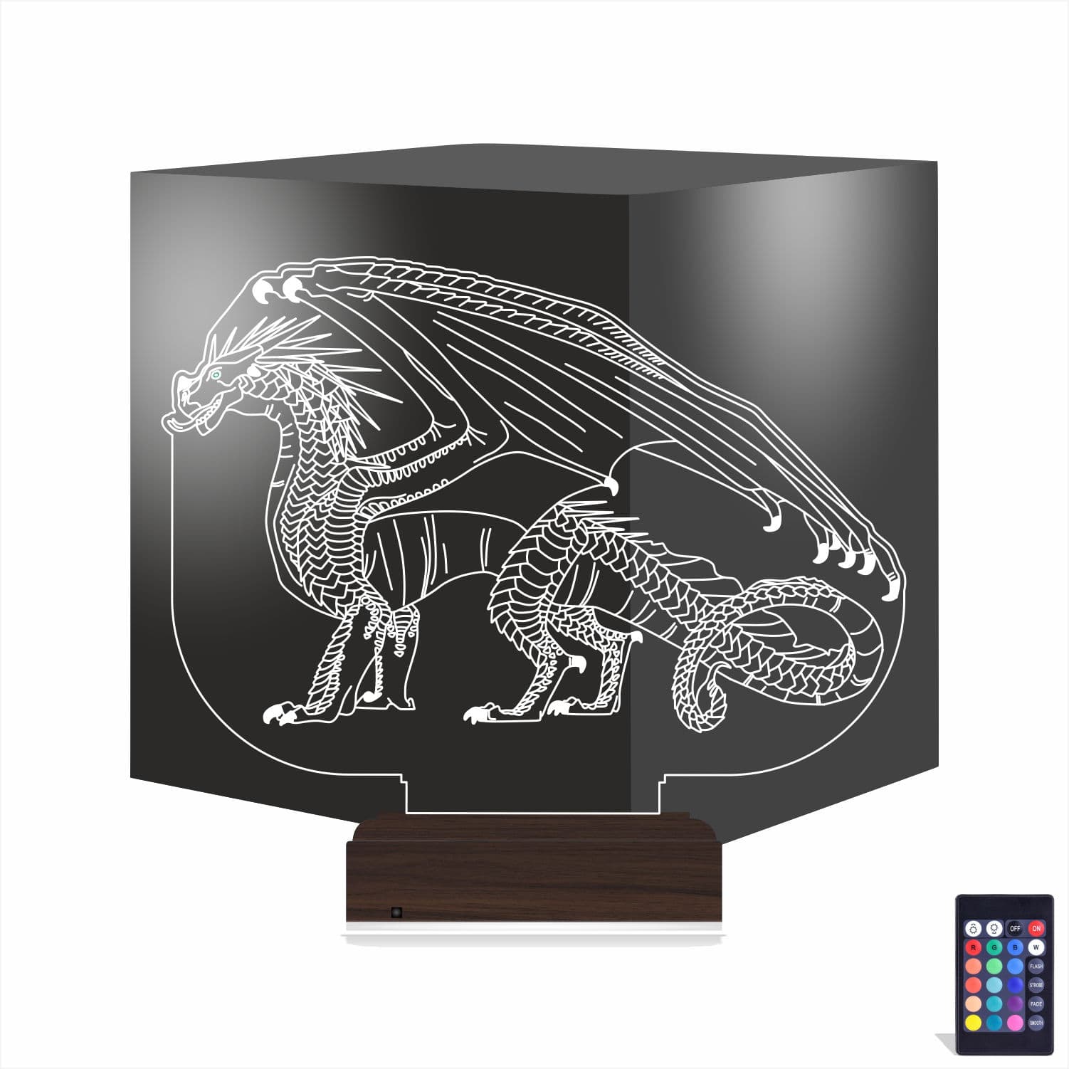 Дракон — 3D LED Ночник | Подарок детям и фанатам фэнтези 1