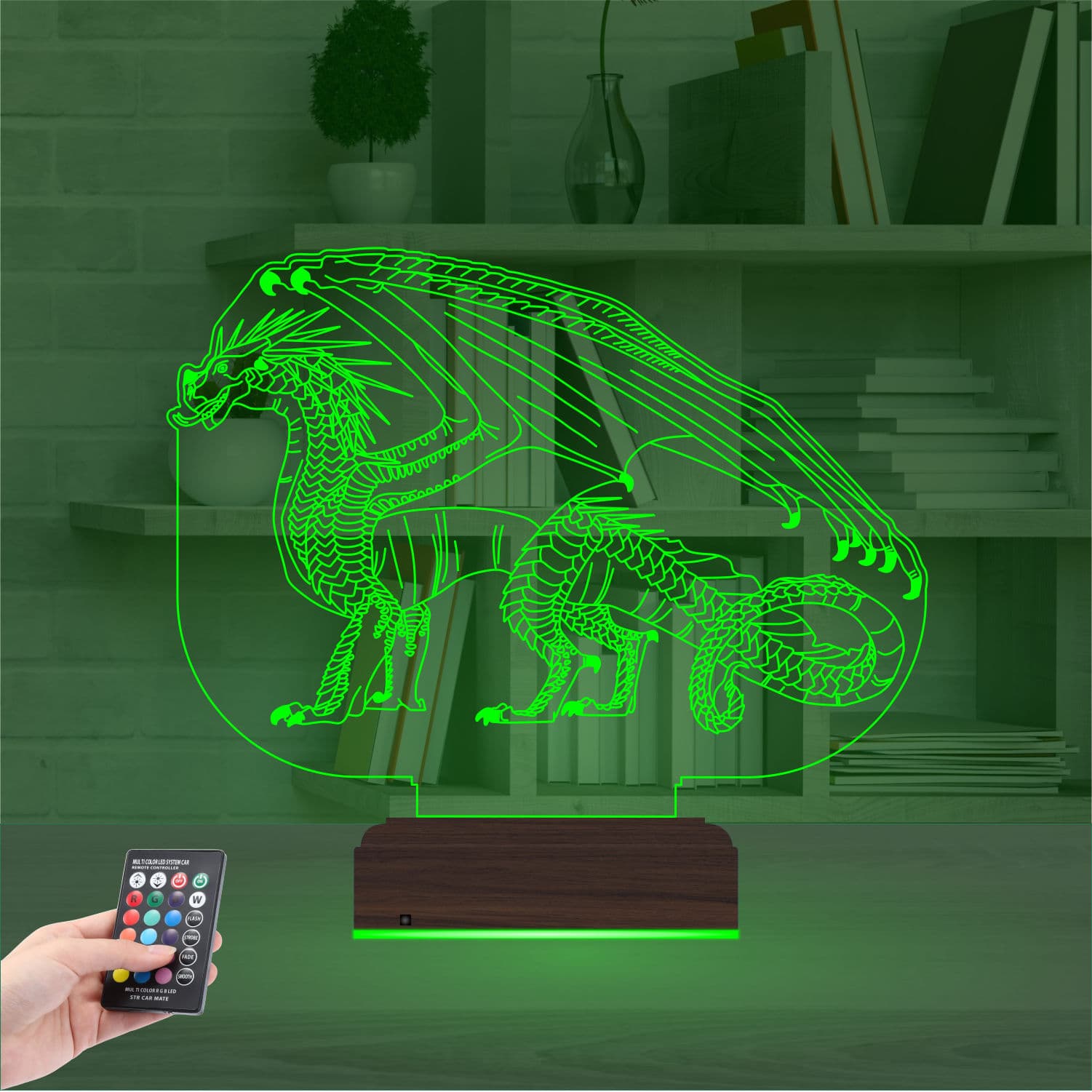 Дракон — 3D LED Ночник | Подарок детям и фанатам фэнтези 6