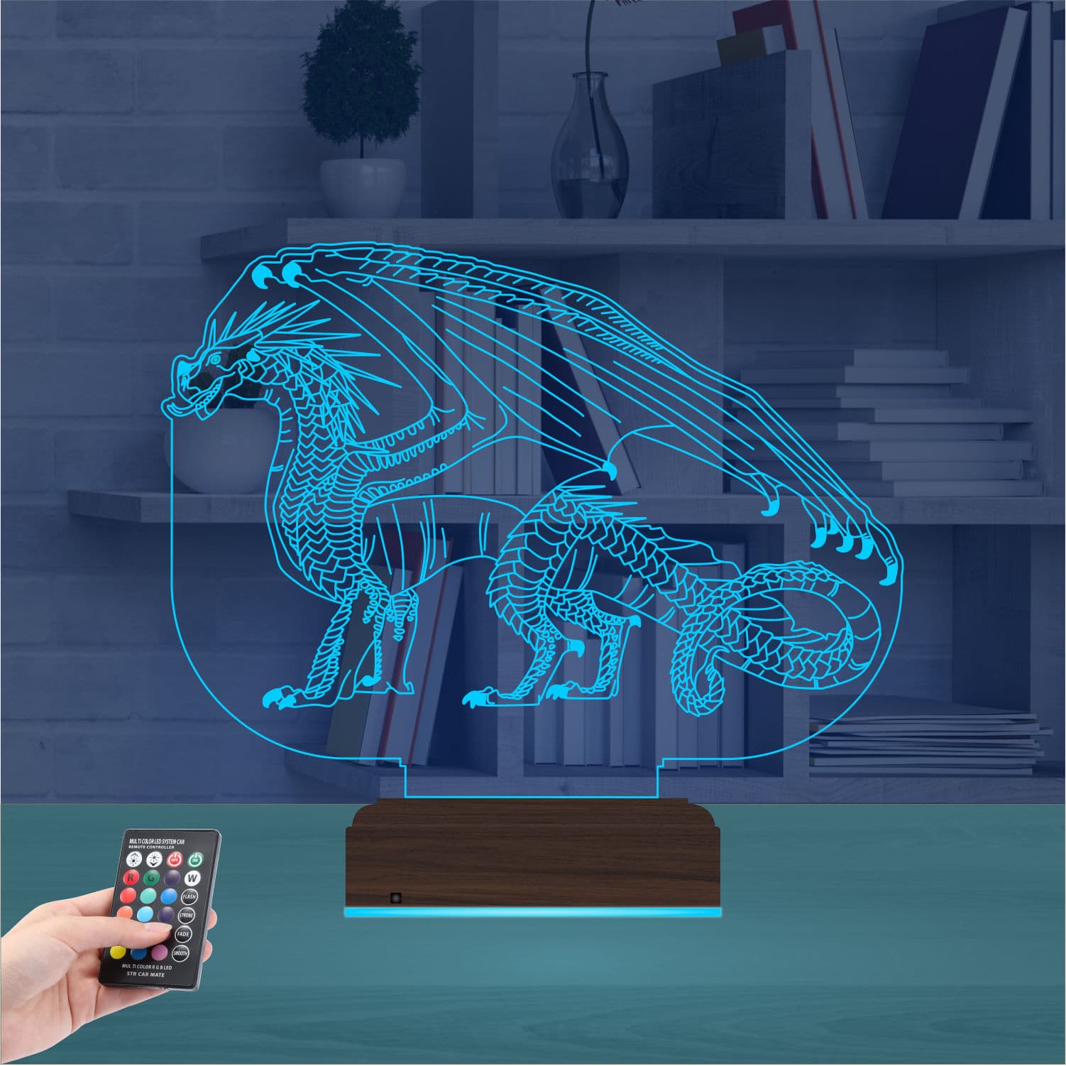 Дракон — 3D LED Ночник | Подарок детям и фанатам фэнтези 9