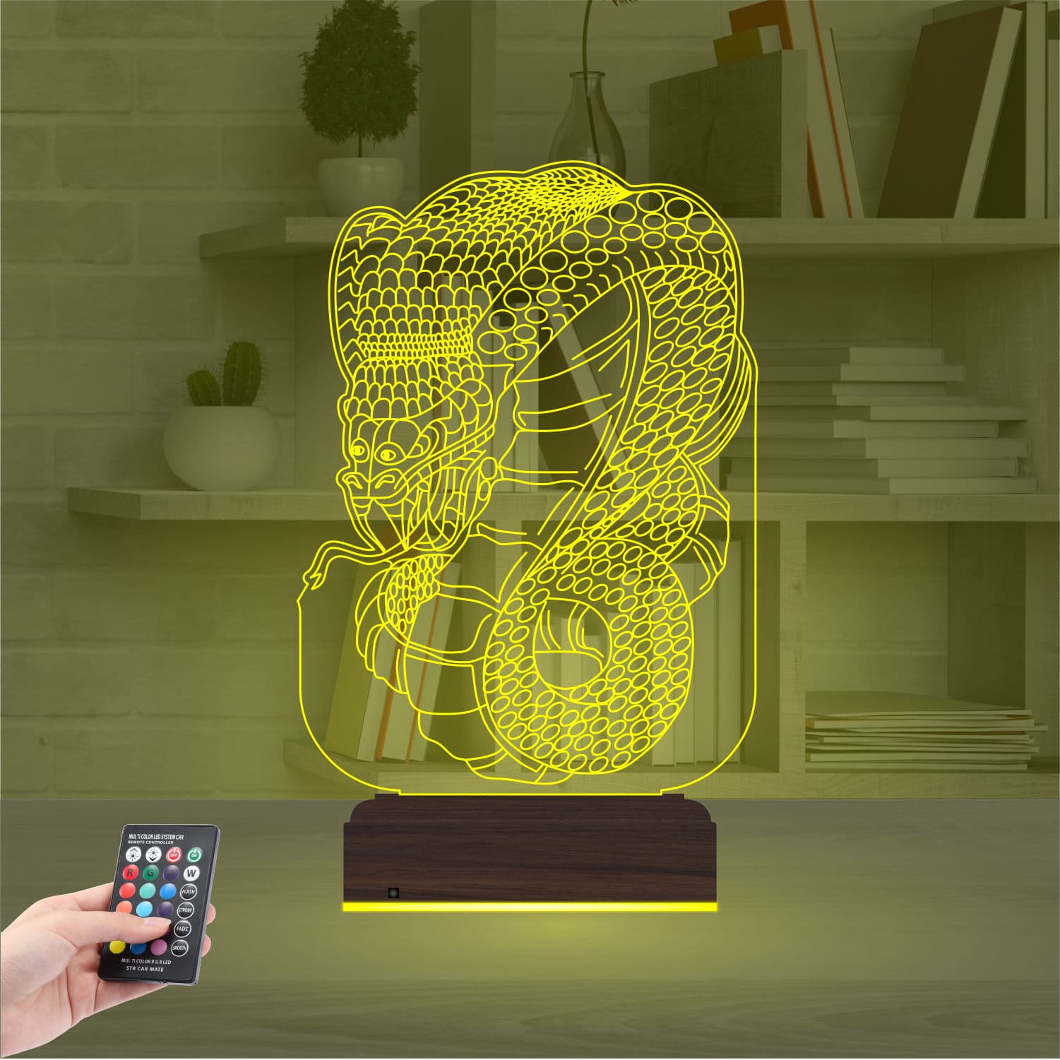 Кобра — 3D LED Ночник | Подарок мужчине или парню 7