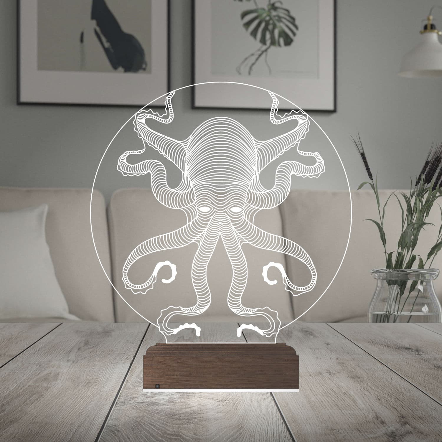 Осьминог — 3D LED Ночник | Оригинальный подарок 2