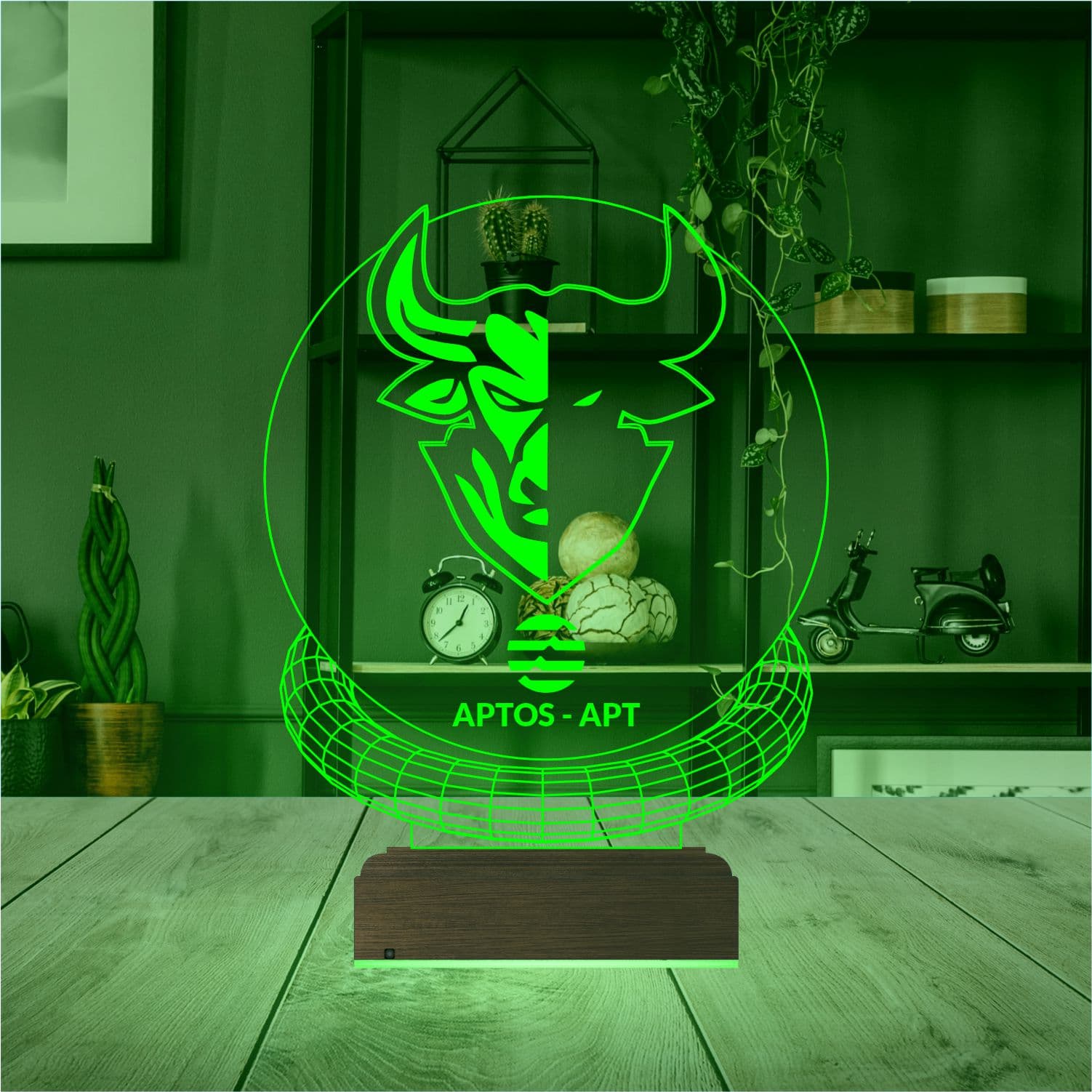 Бык Aptos — 3D LED Ночник | Подарок трейдеру 7