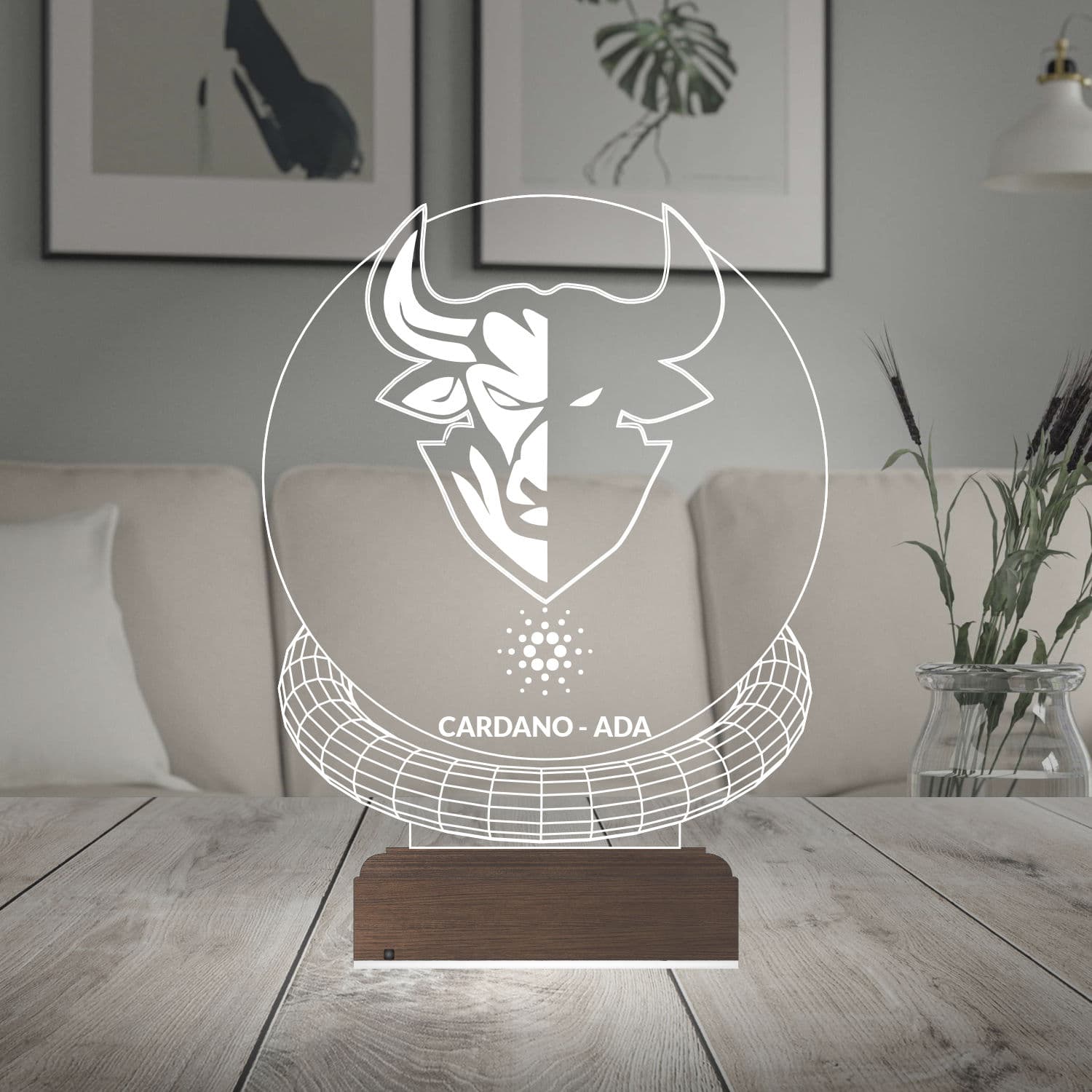 Cardano ADA — 3D LED Ночник | Подарок трейдеру 2