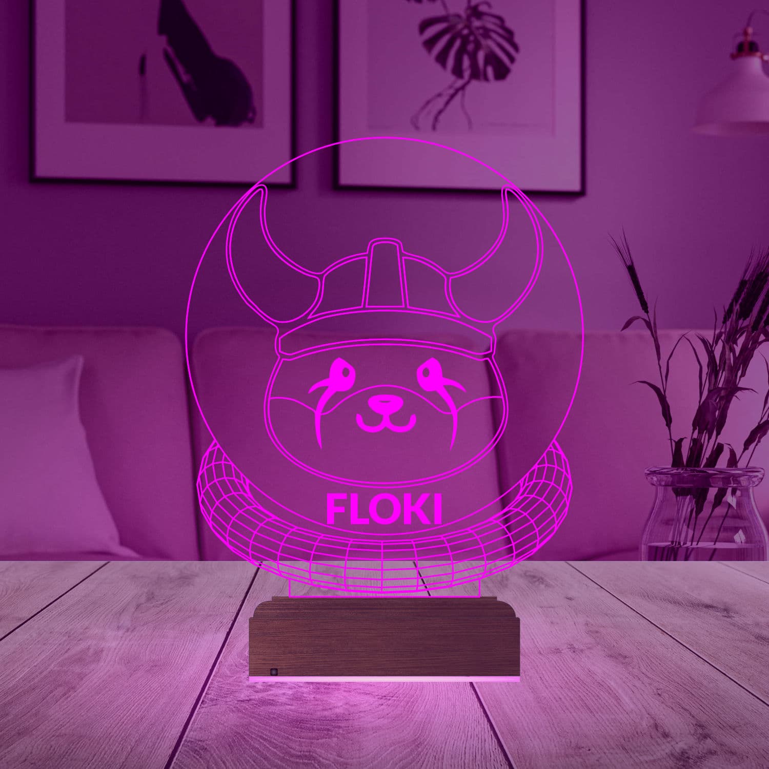 Викинг Флоки — 3D LED Ночник | Подарок геймеру и фанату 5