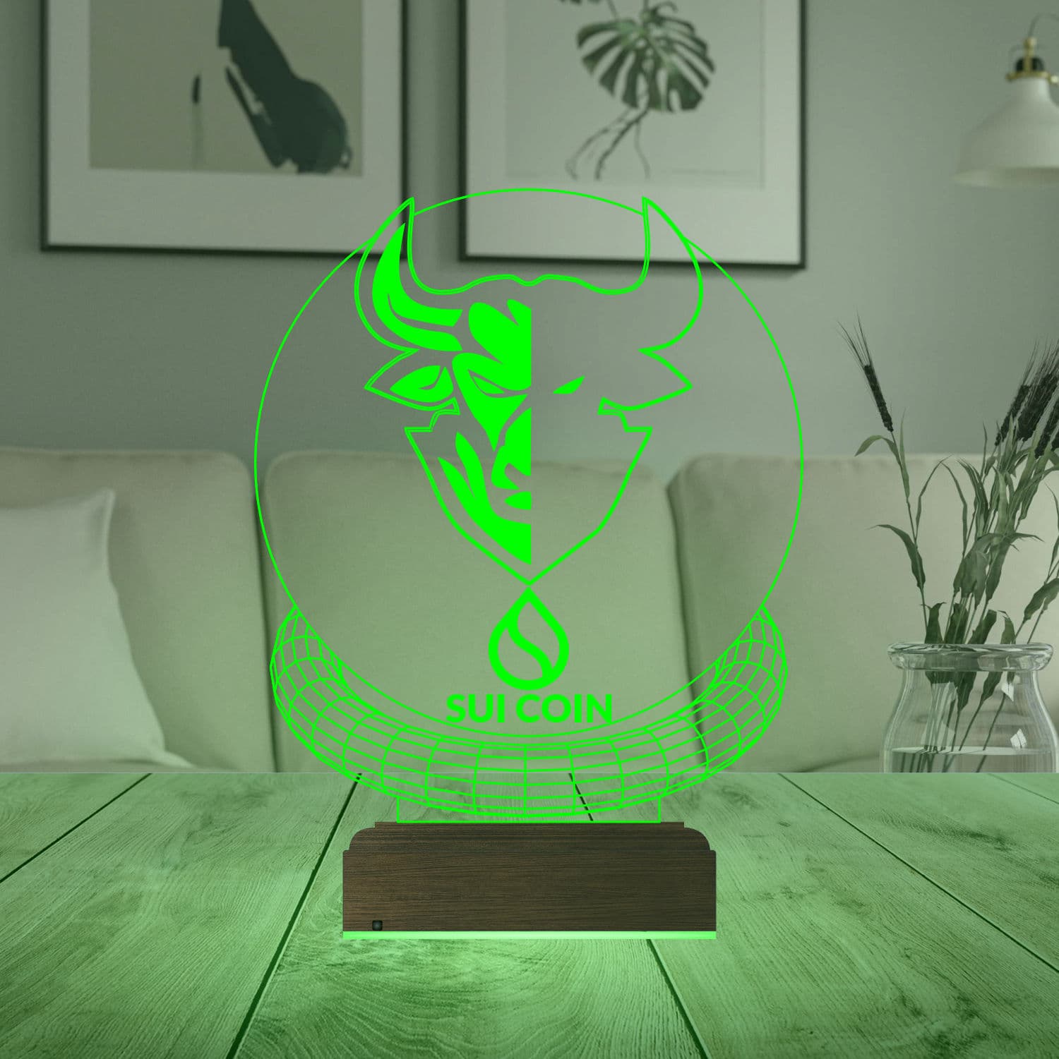 Sui Coin — 3D LED Ночник | Подарок трейдеру 7