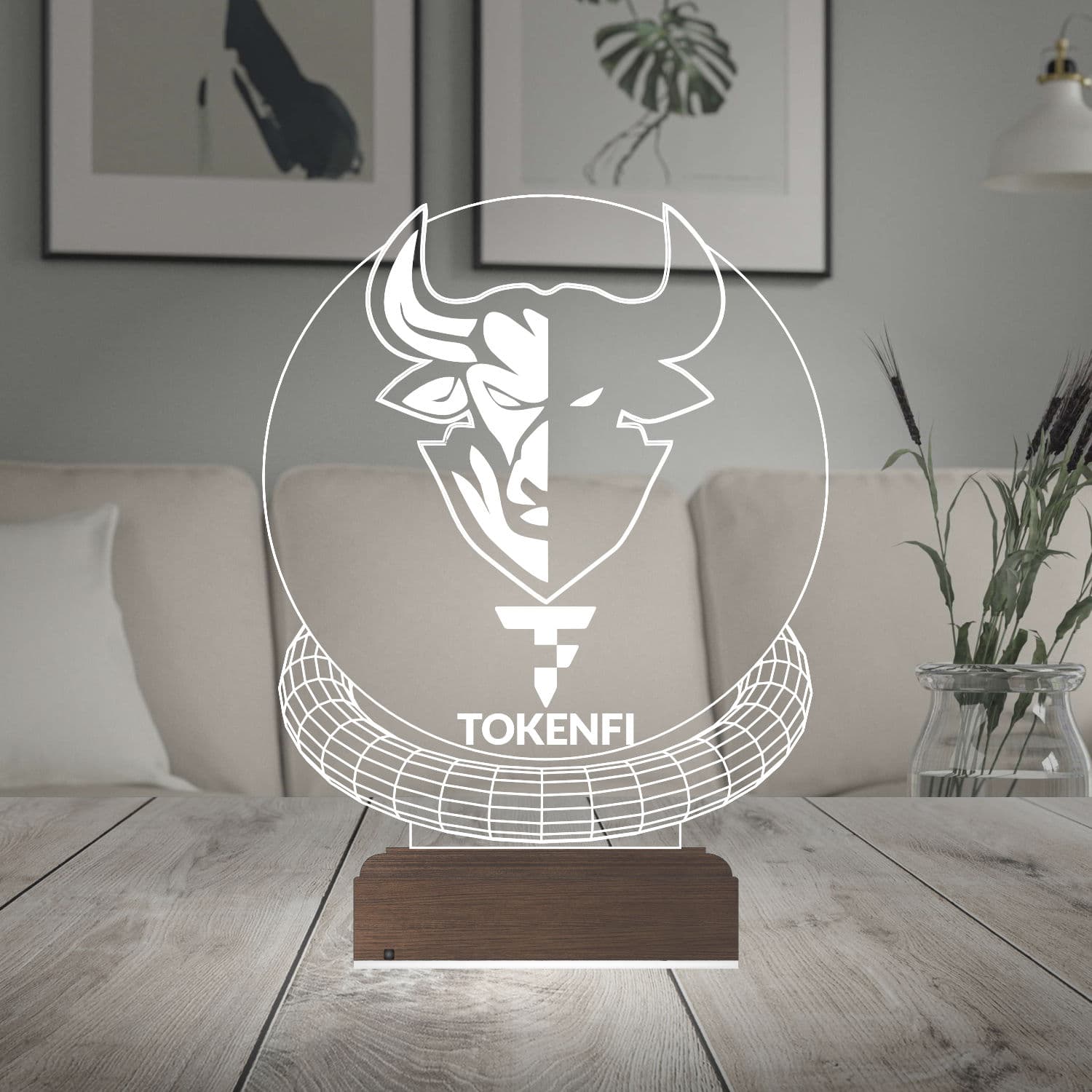 Бык TokenFi — 3D LED Ночник | Подарок трейдеру и инвестору 2
