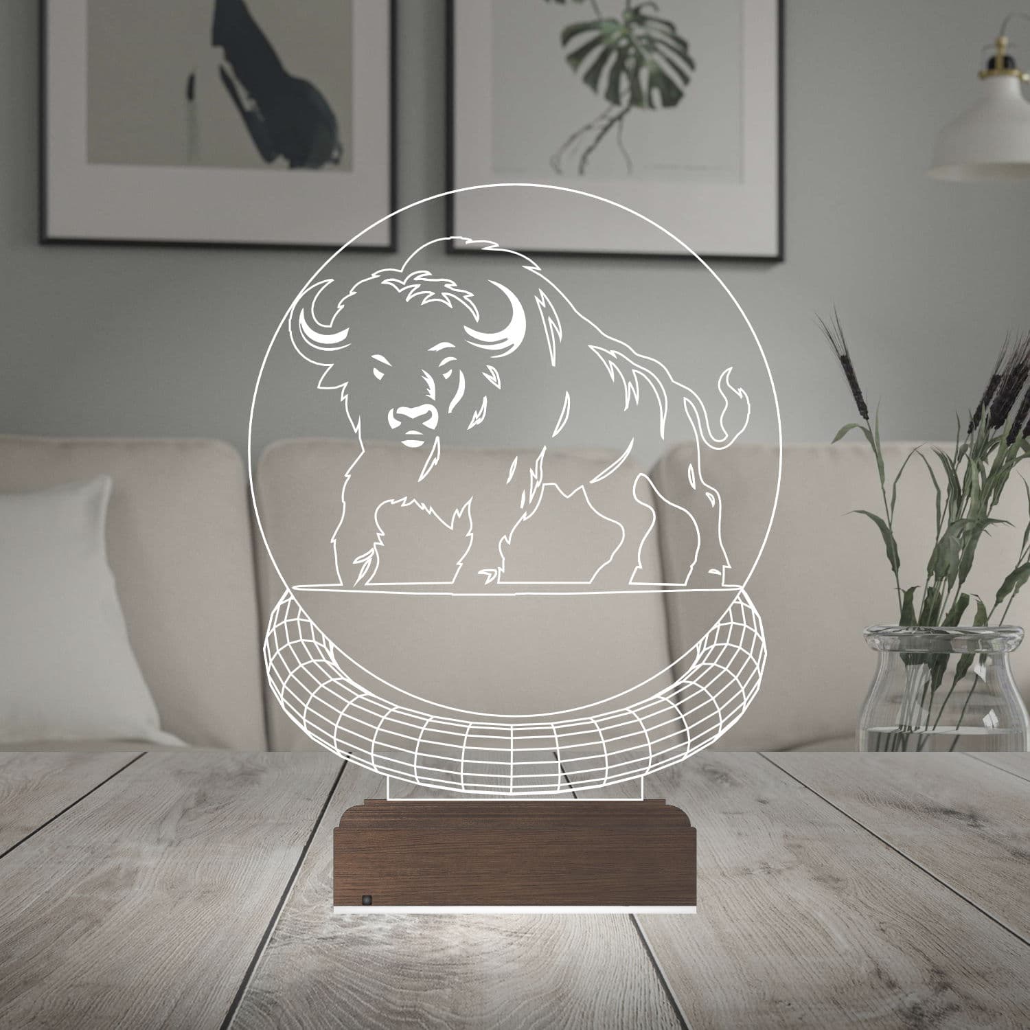 Бизон — 3D LED Ночник | Подарок мужчине 2