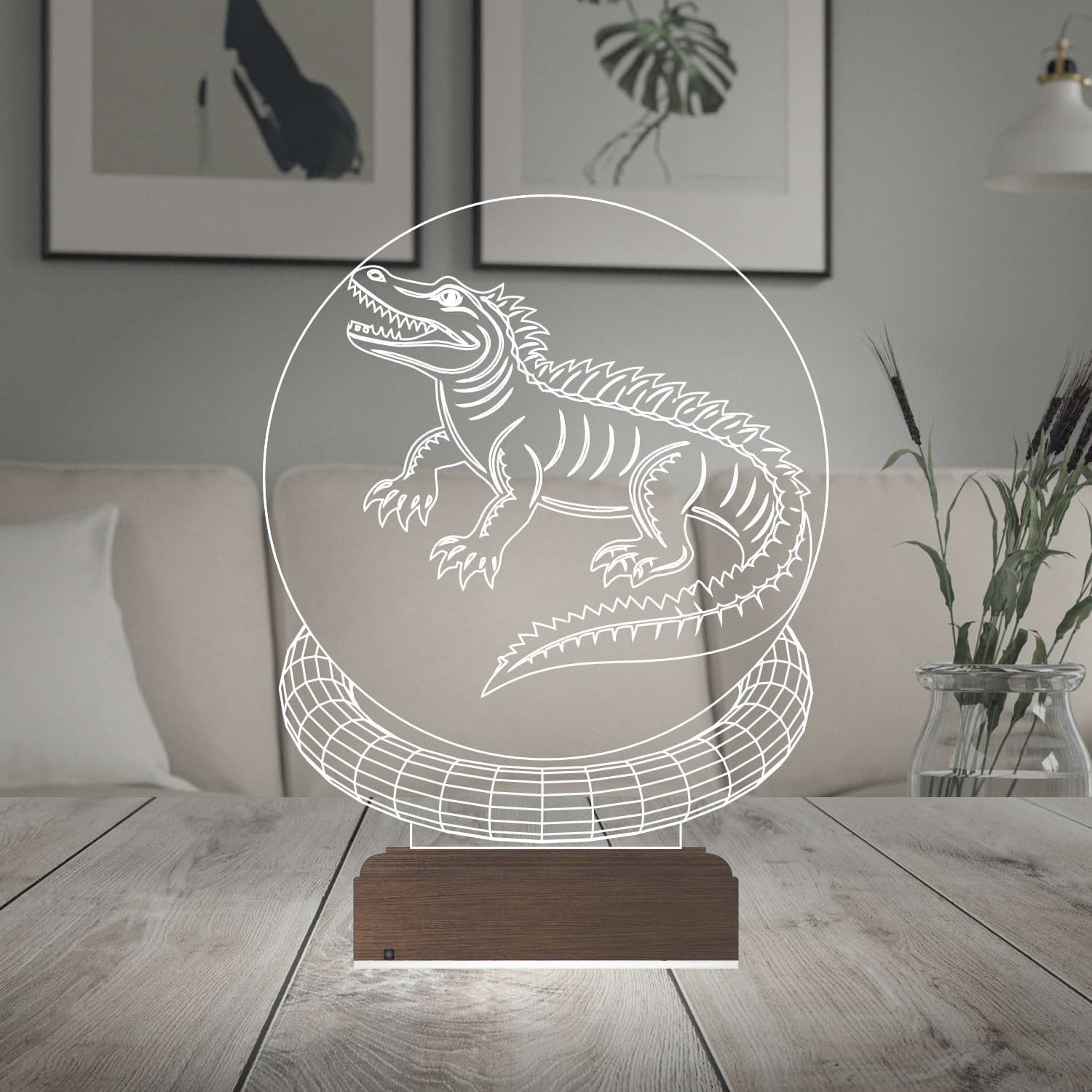 Крокодил — 3D LED Ночник | Подарок ребёнку 2